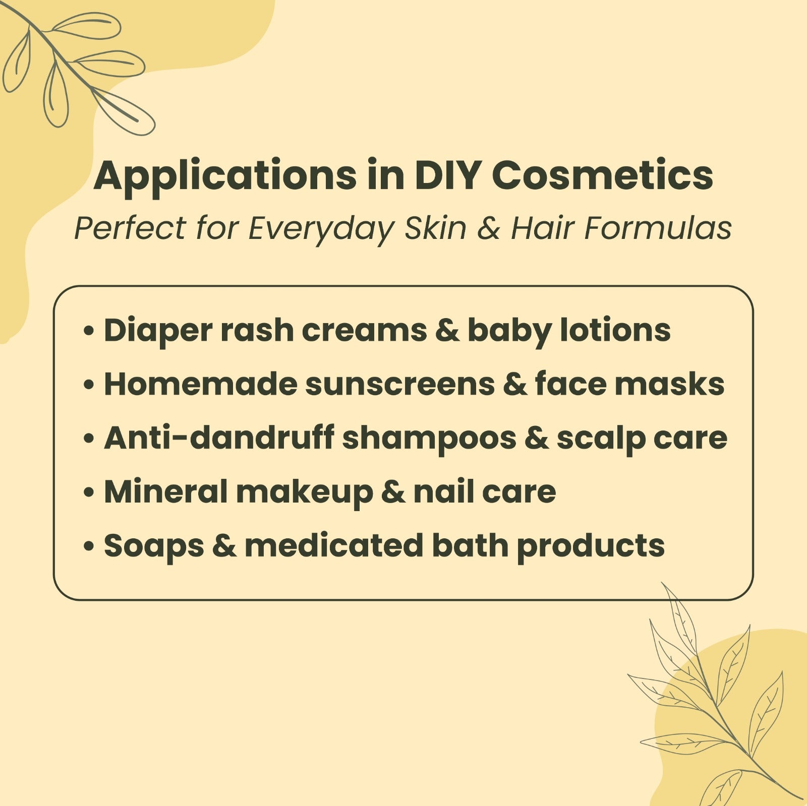 Applications in  DIY Cosmetics