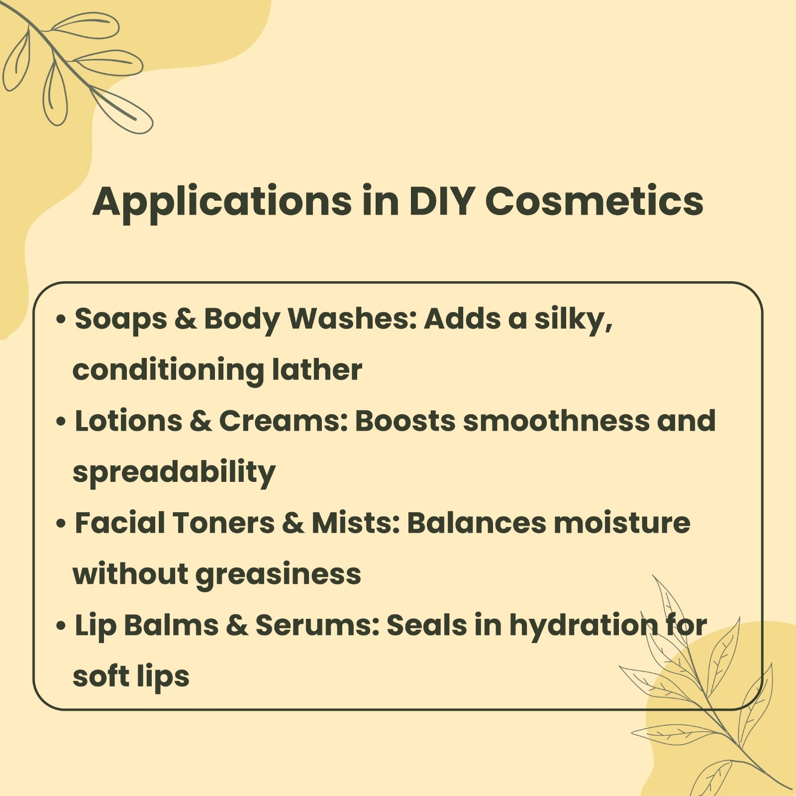 Applications in DIY Cosmetics.