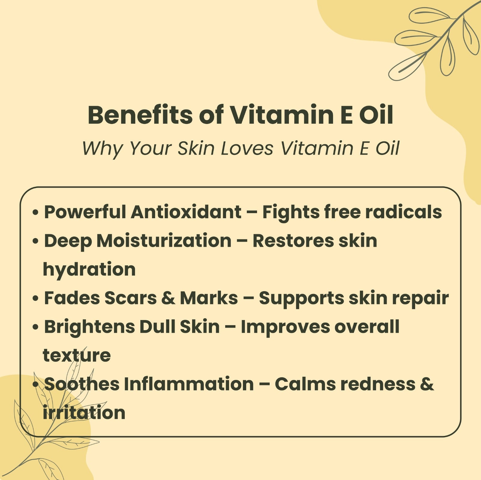 Benefits of Vitamin E Oil
