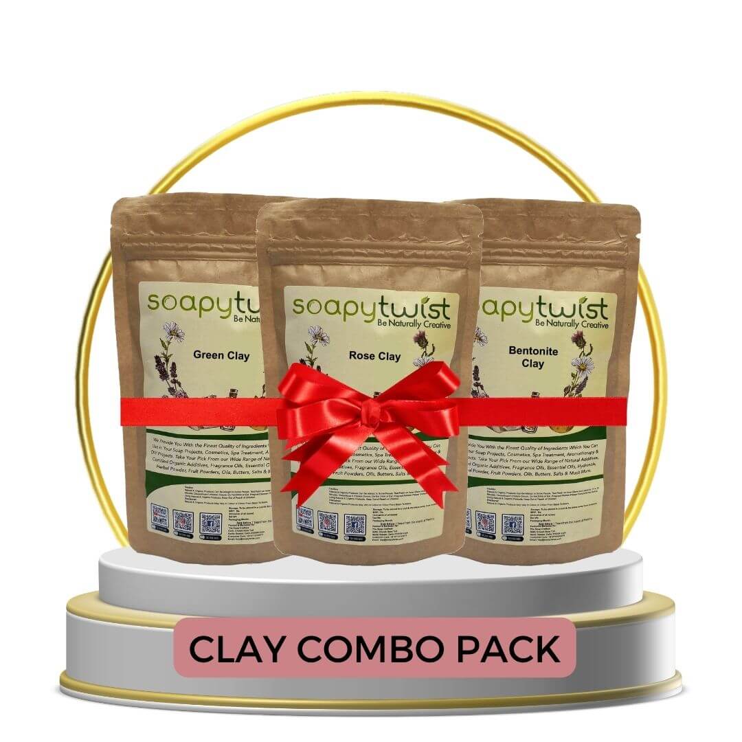 Green Clay | Rose Clay | Bentonite Clay Combo Pack