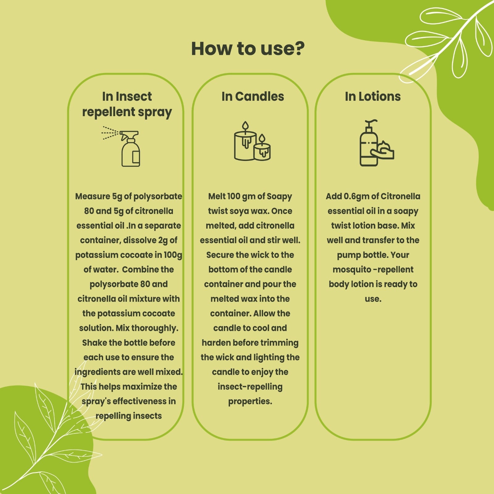 How to Use Soapy Twist Citronella Essential Oil