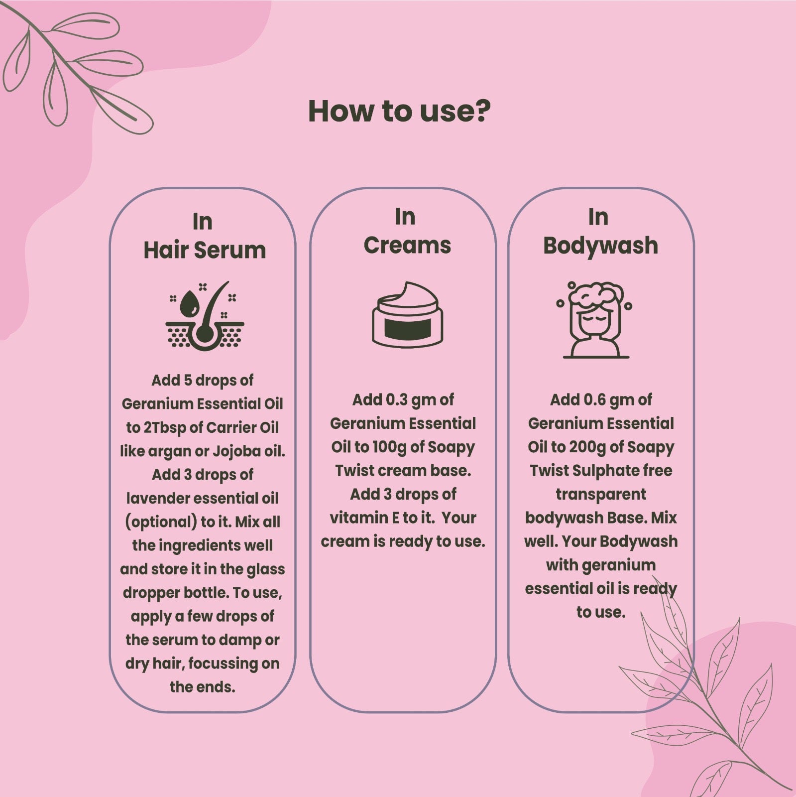 How to Use Soapy Twist Geranium Essential Oil