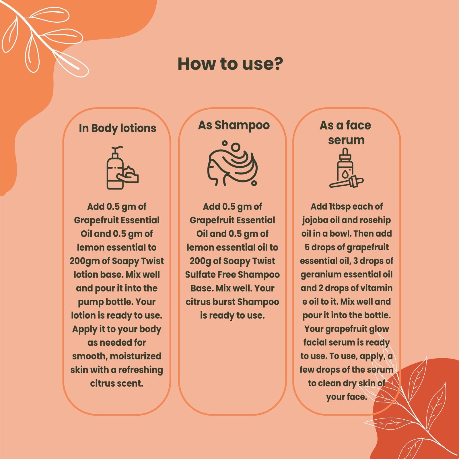 How to Use Soapy Twist Grapefruit Essential Oil
