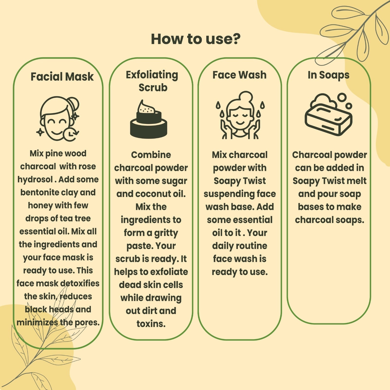 How to Use Soapy Twist Pine Wood Activated Charcoal