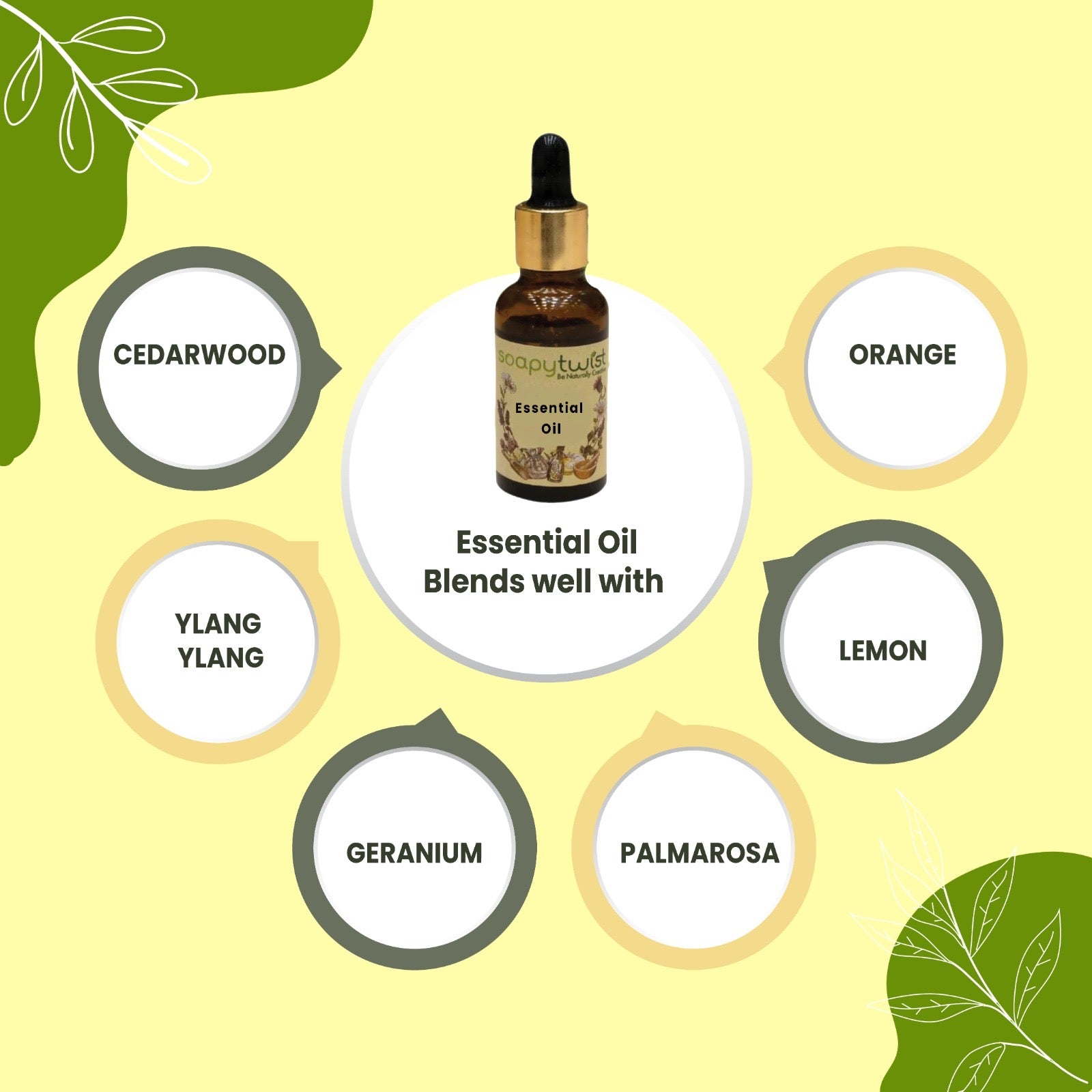 Soapy Twist Bergamot Essential Oil Blends well with