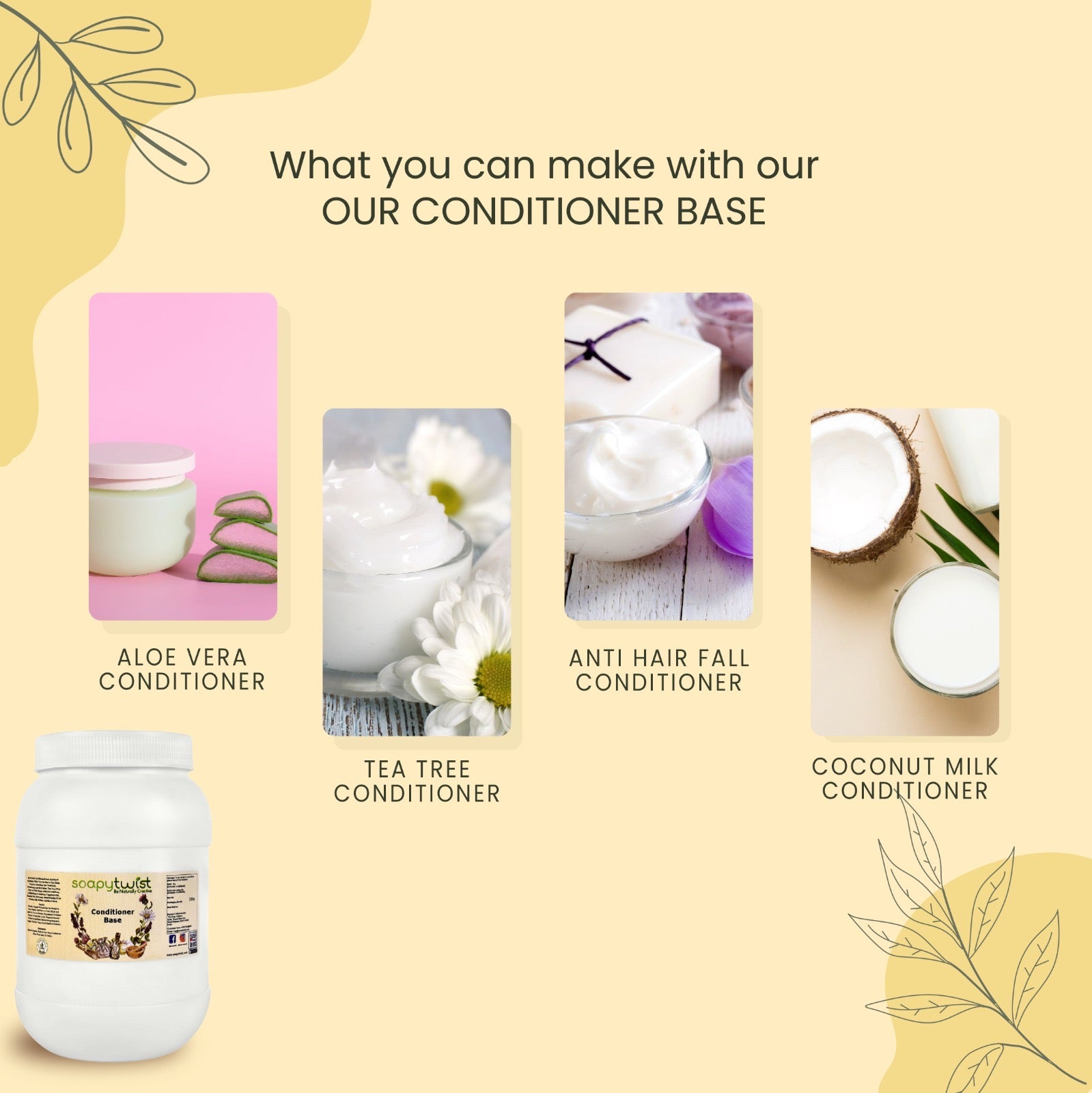 Soapy Twist Conditioner Base what you can make