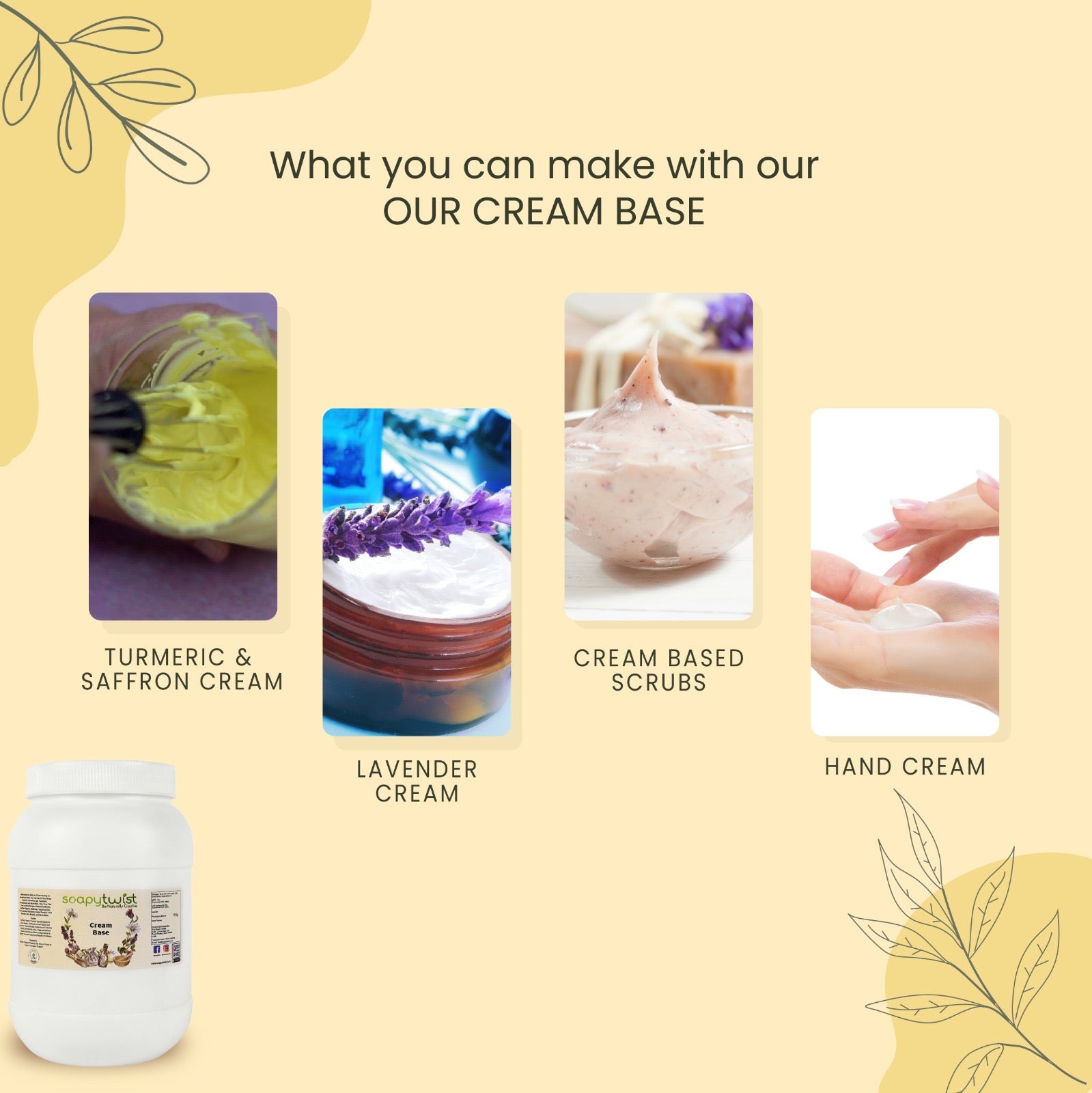Soapy Twist Cream Base what you can make