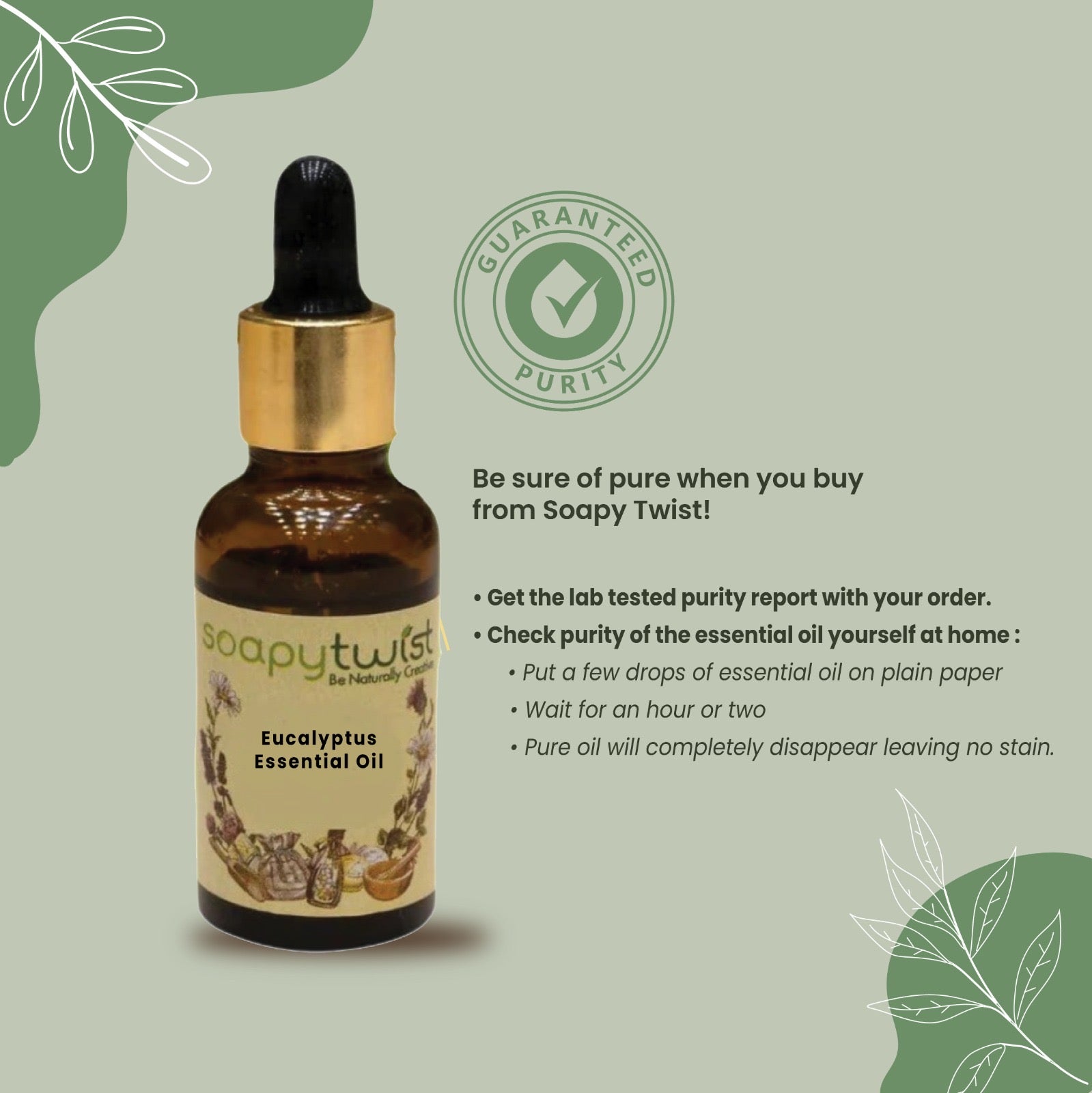 Soapy Twist Eucalyptus Essential Oil Guaranteed Purity