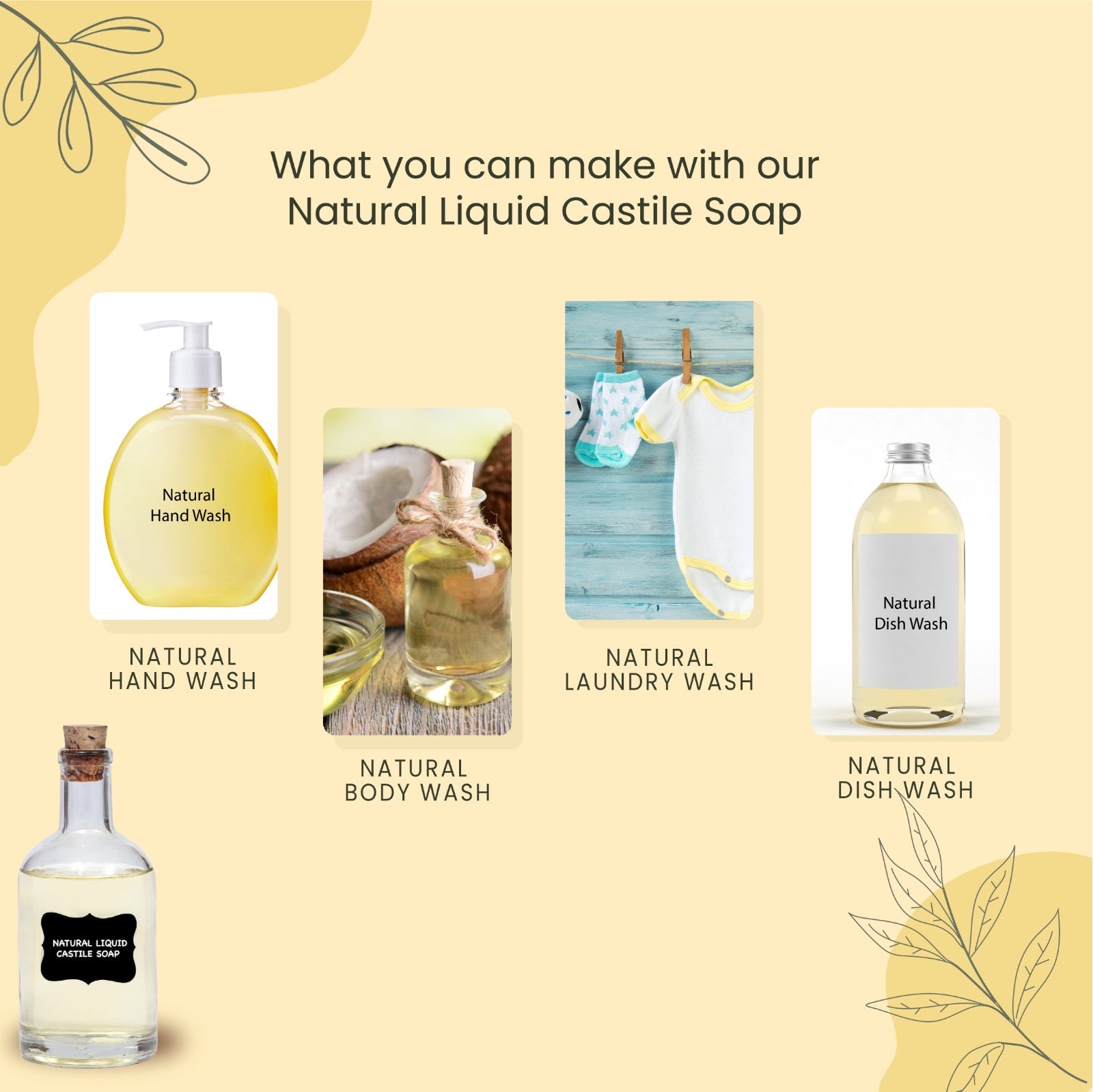 Soapy Twist Liquid Castile Soap Base what you can make