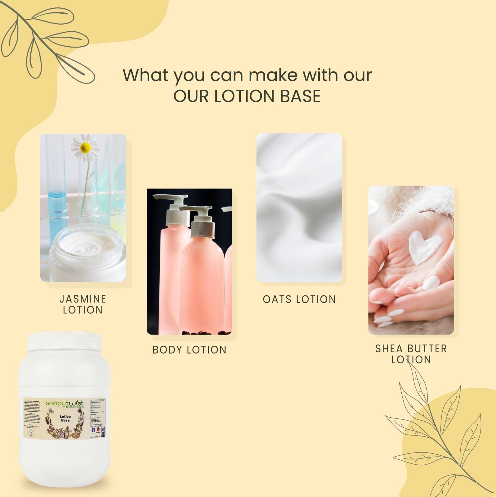 Soapy Twist Lotion Base what you can make