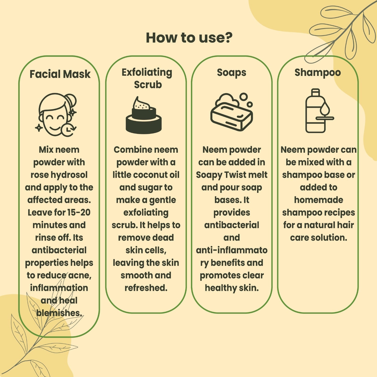 Soapy Twist Neem Powder How to use
