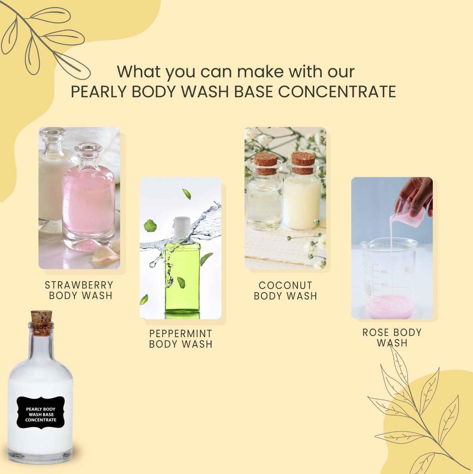 Soapy Twist Pearly Body Wash Base Concentrate what you can make