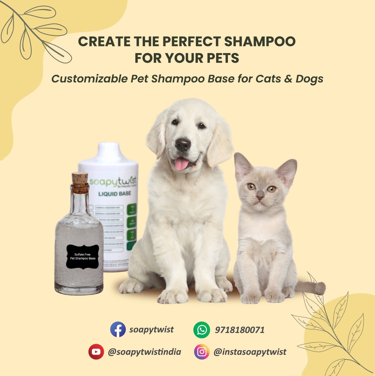 Soapy Twist Pet Shampoo Base Create the perfect Shampoo for your pets