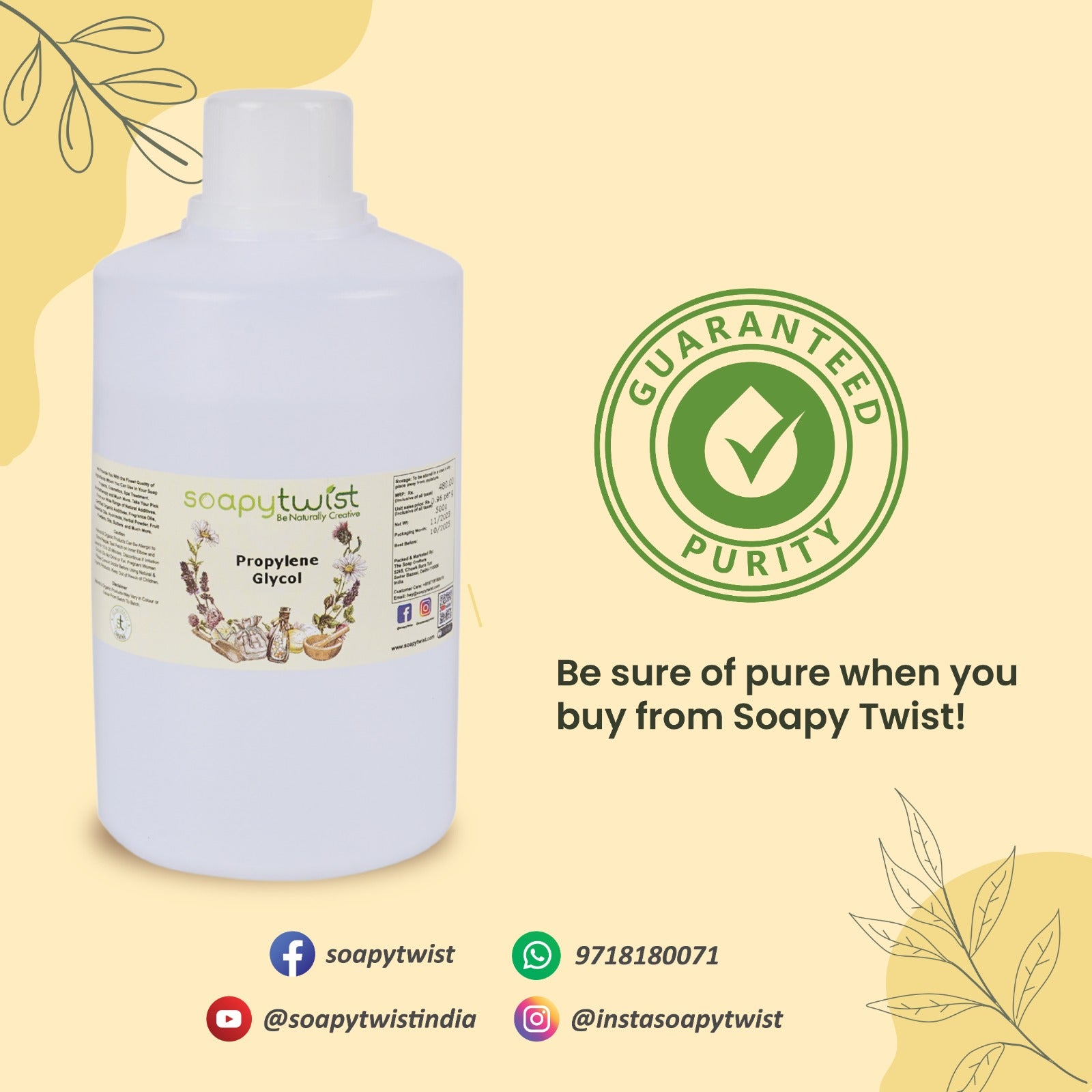 Soapy Twist Propylene Glycol Guaranteed Purity