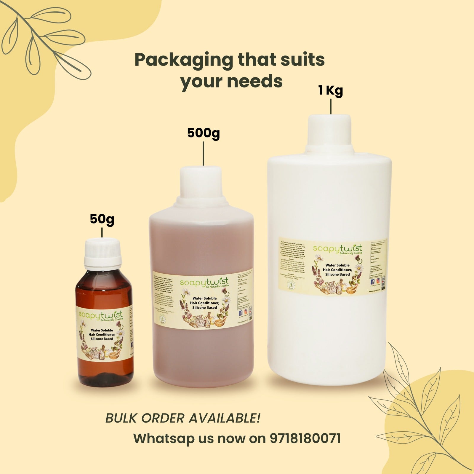 Soapy Twist Water Soluble Hair Conditioner packaging