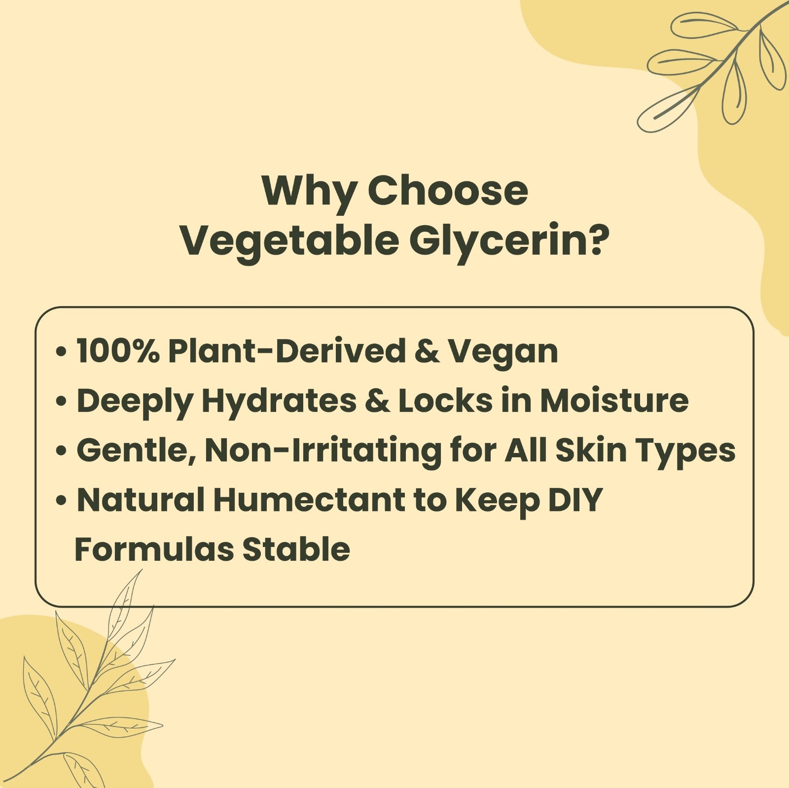 Why Choose Vegetable Glycerin?