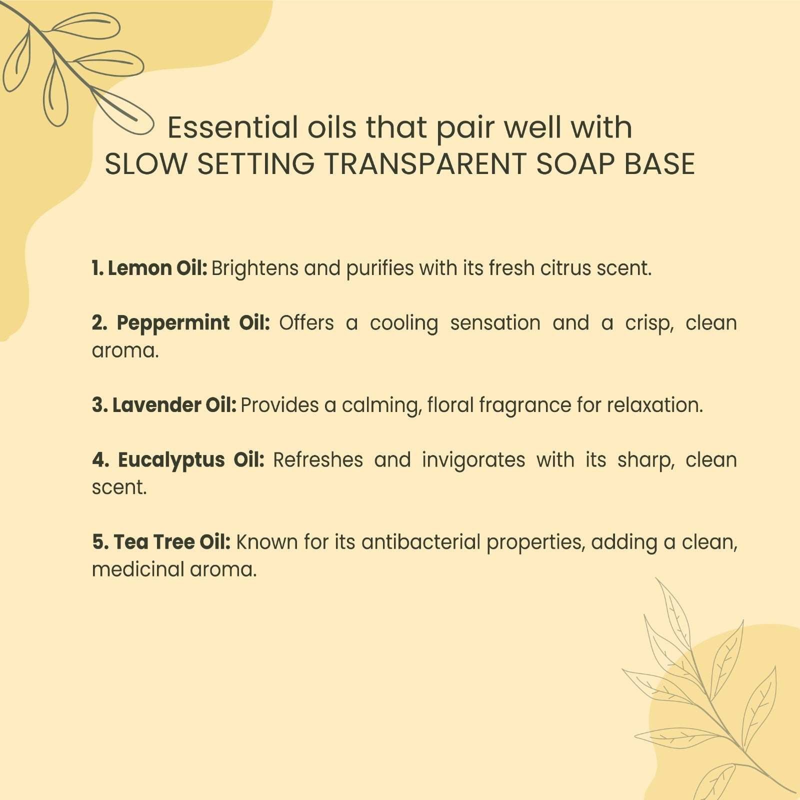 Slow Setting Transparent Melt and Pour Soap Base
