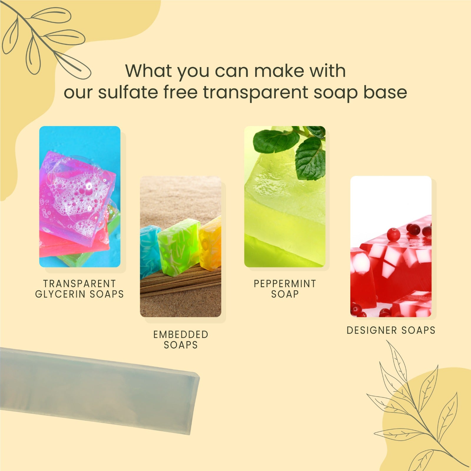 Sulfate Free Transparent Melt and Pour Soap Base