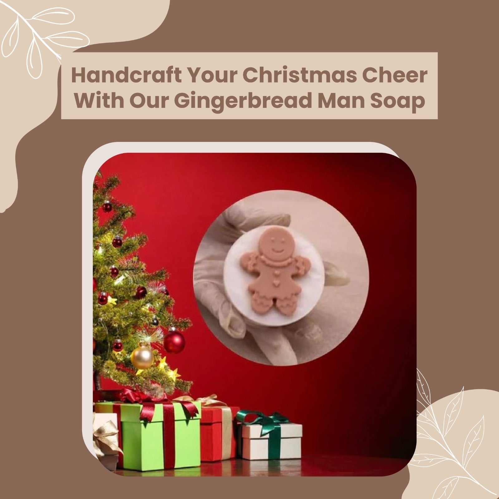 HANDCRAFTED CHRISTMAS GIFT: GINGERBREAD MAN SOAP