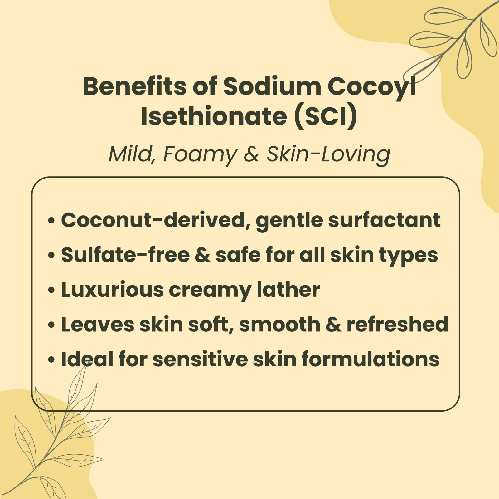 Benefits of Sodium Cocoyl Isethionate