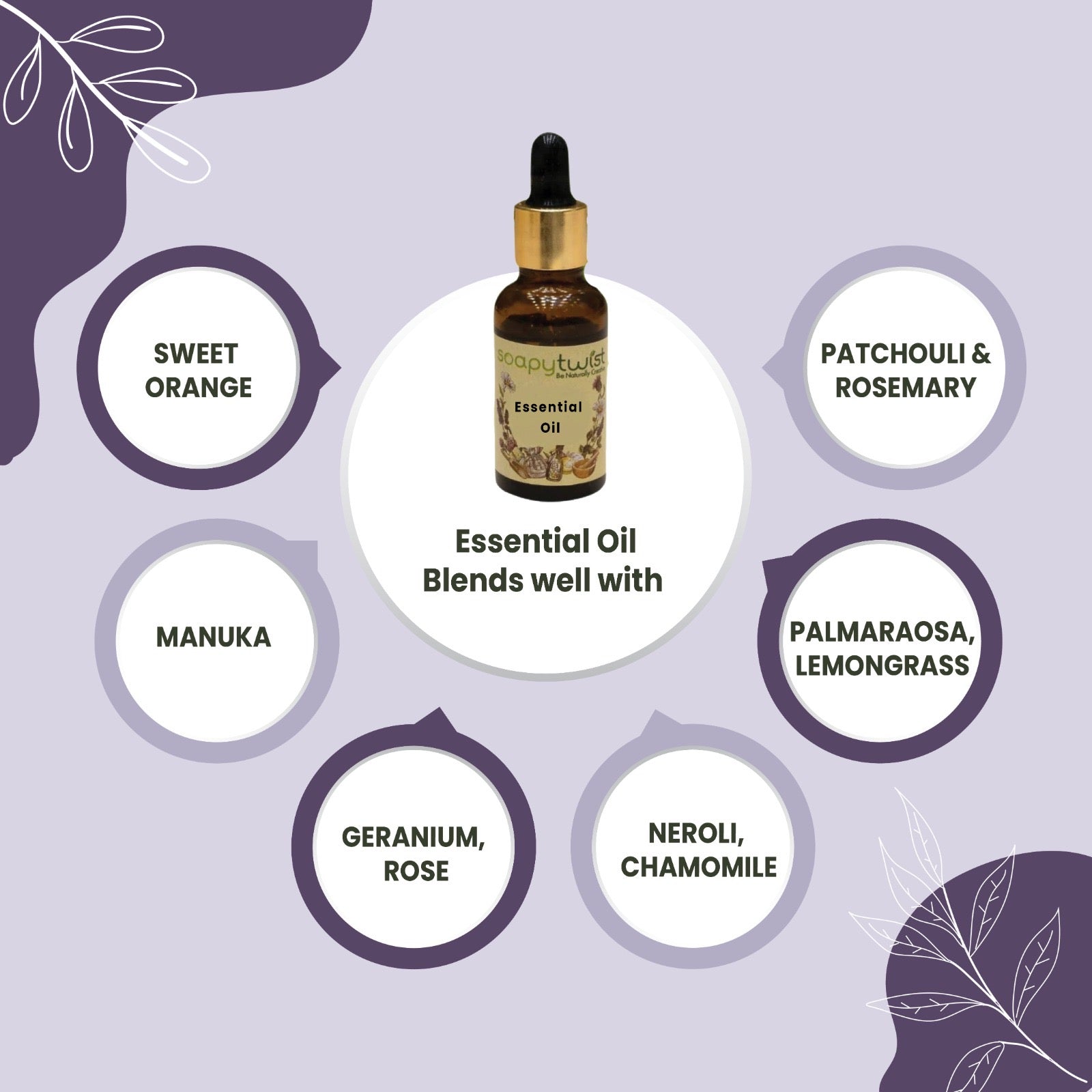 Blends well of Soapy Twist Kashmiri Lavender Essential Oil