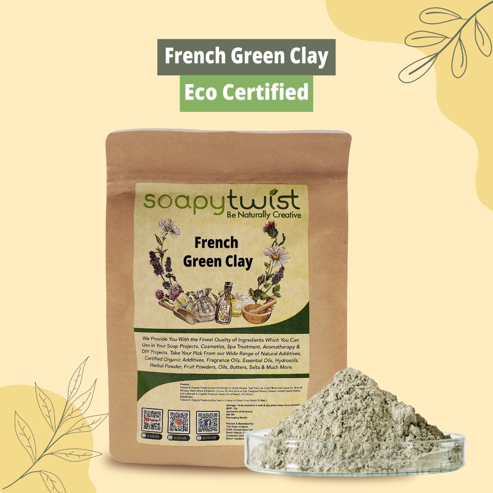 French Green Clay, Eco Certified