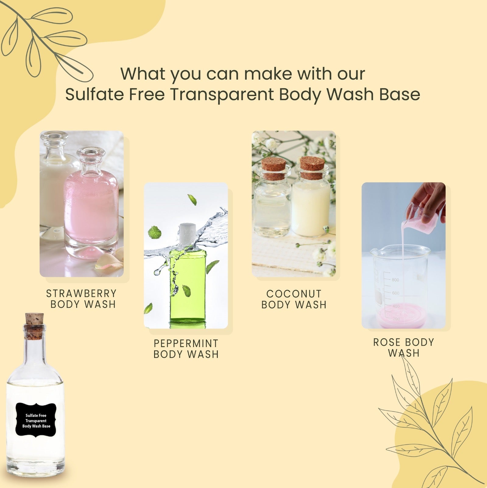 Premium Sulfate Free Transparent Body Wash Base