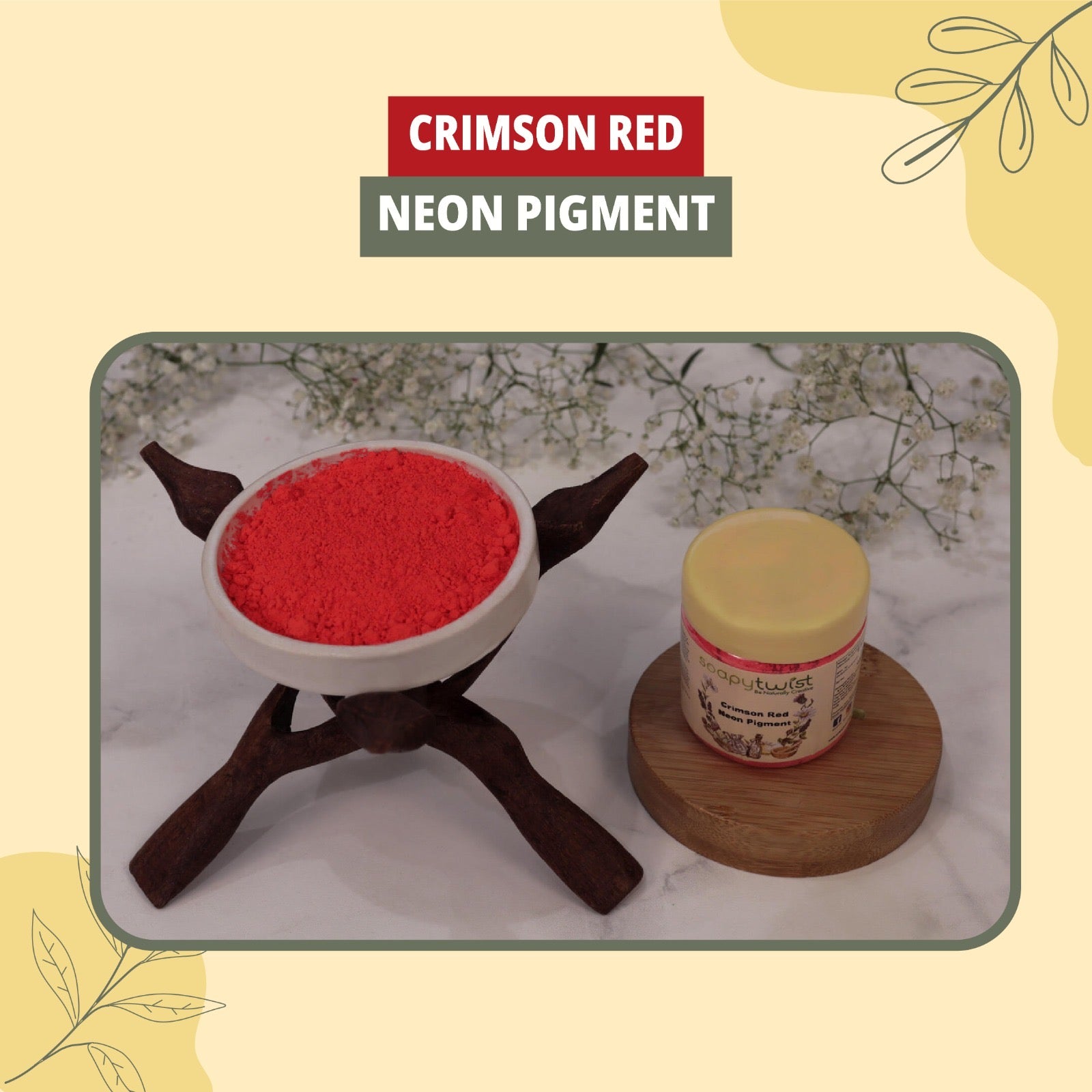 Crimson Red Neon Pigment