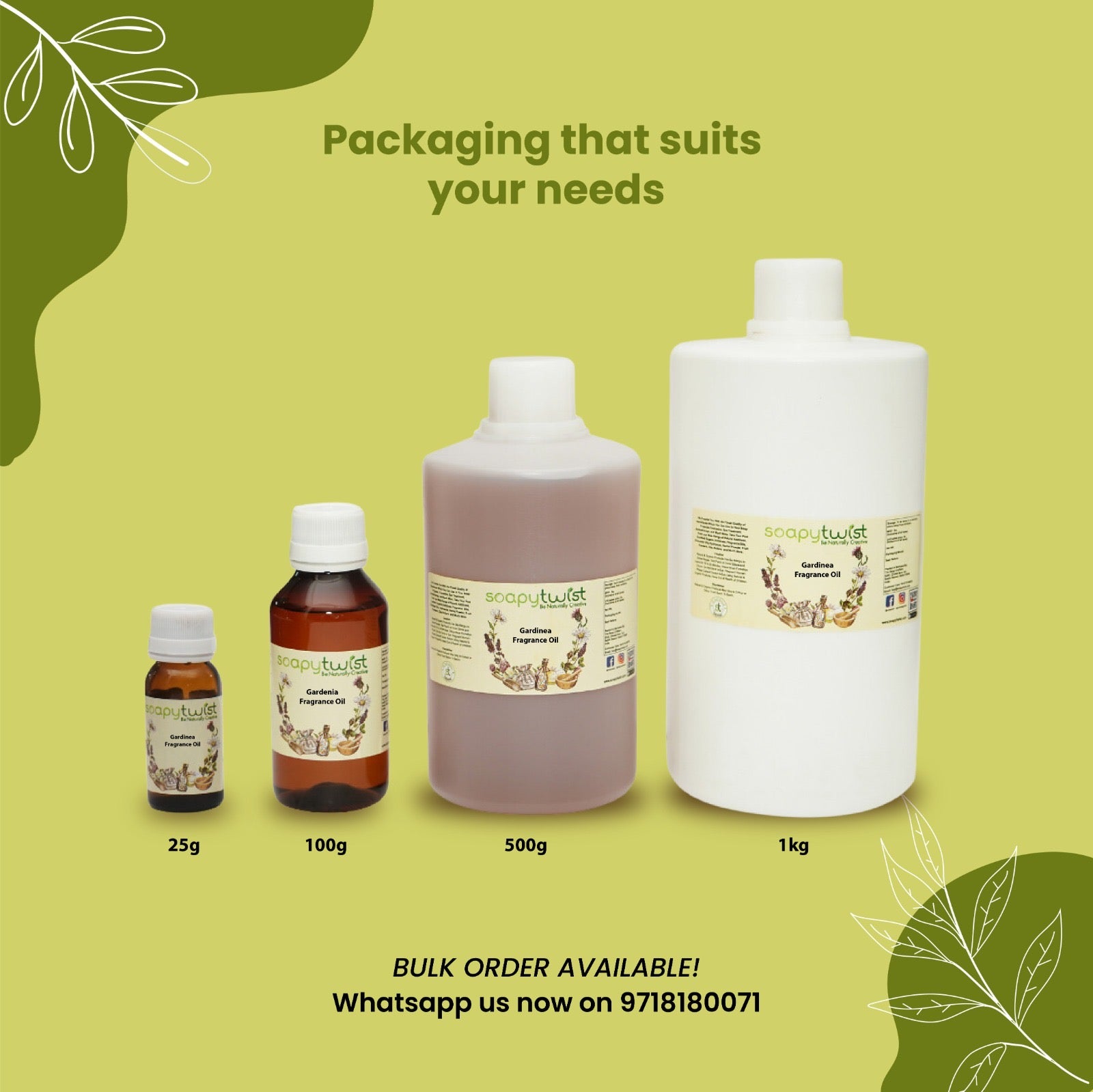 Gardenia Fragrance Oil Packaging