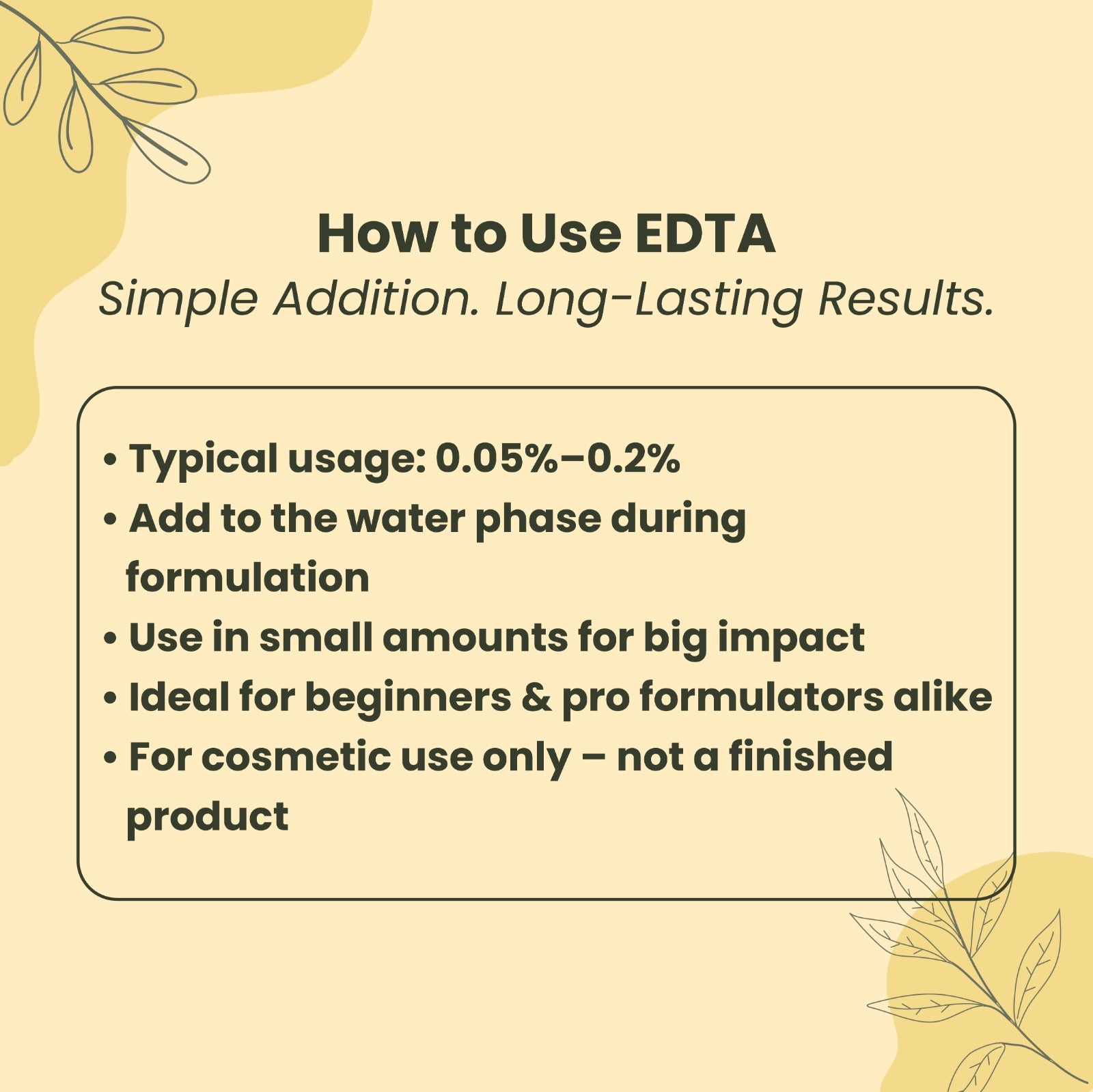 How to Use EDTA