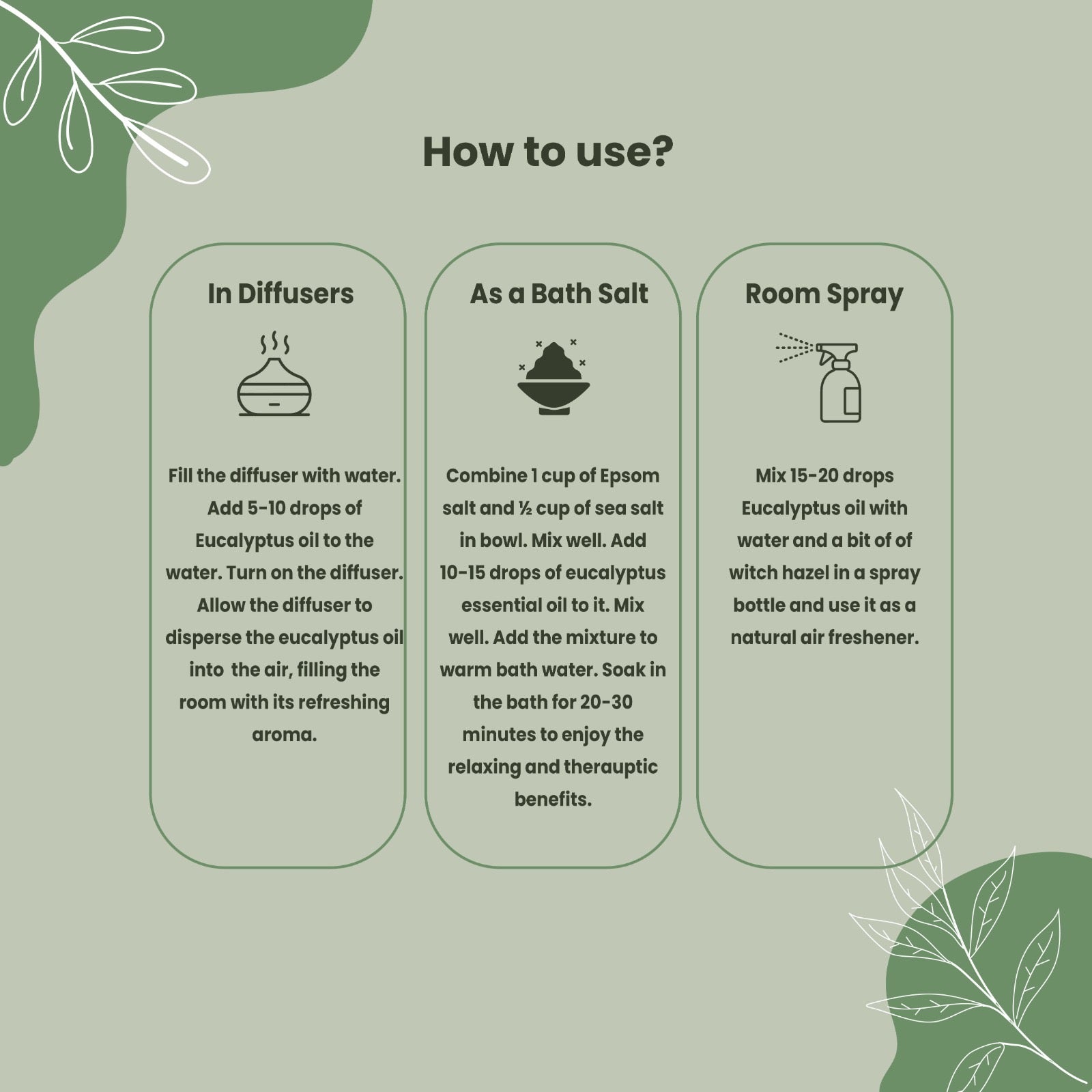 How to Use Soapy Twist Eucalyptus Essential Oil 