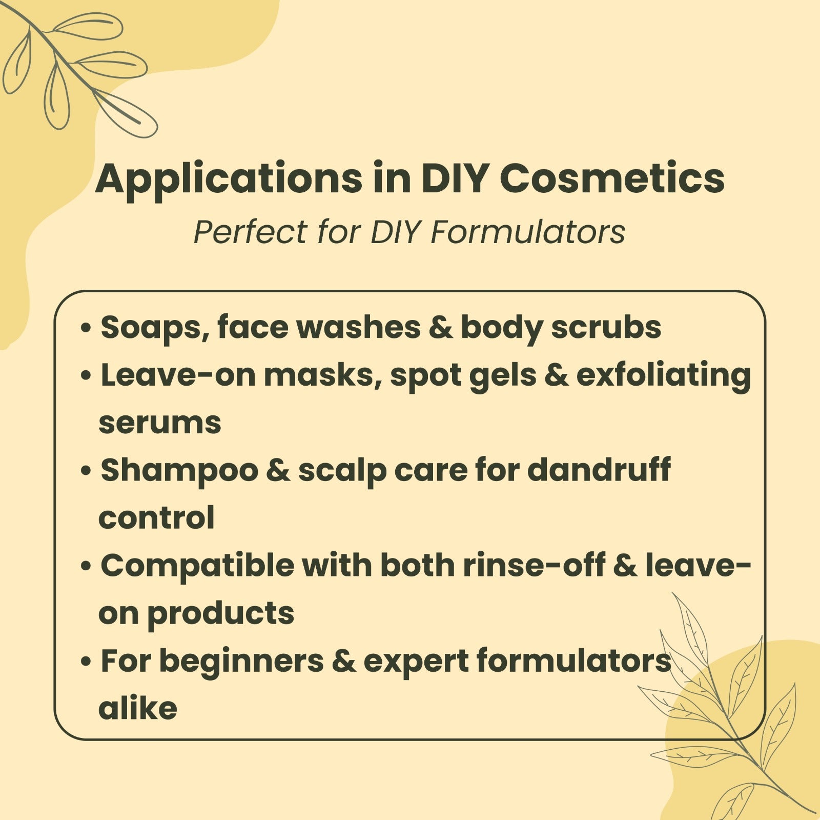 Applications in DIY Cosmetics.