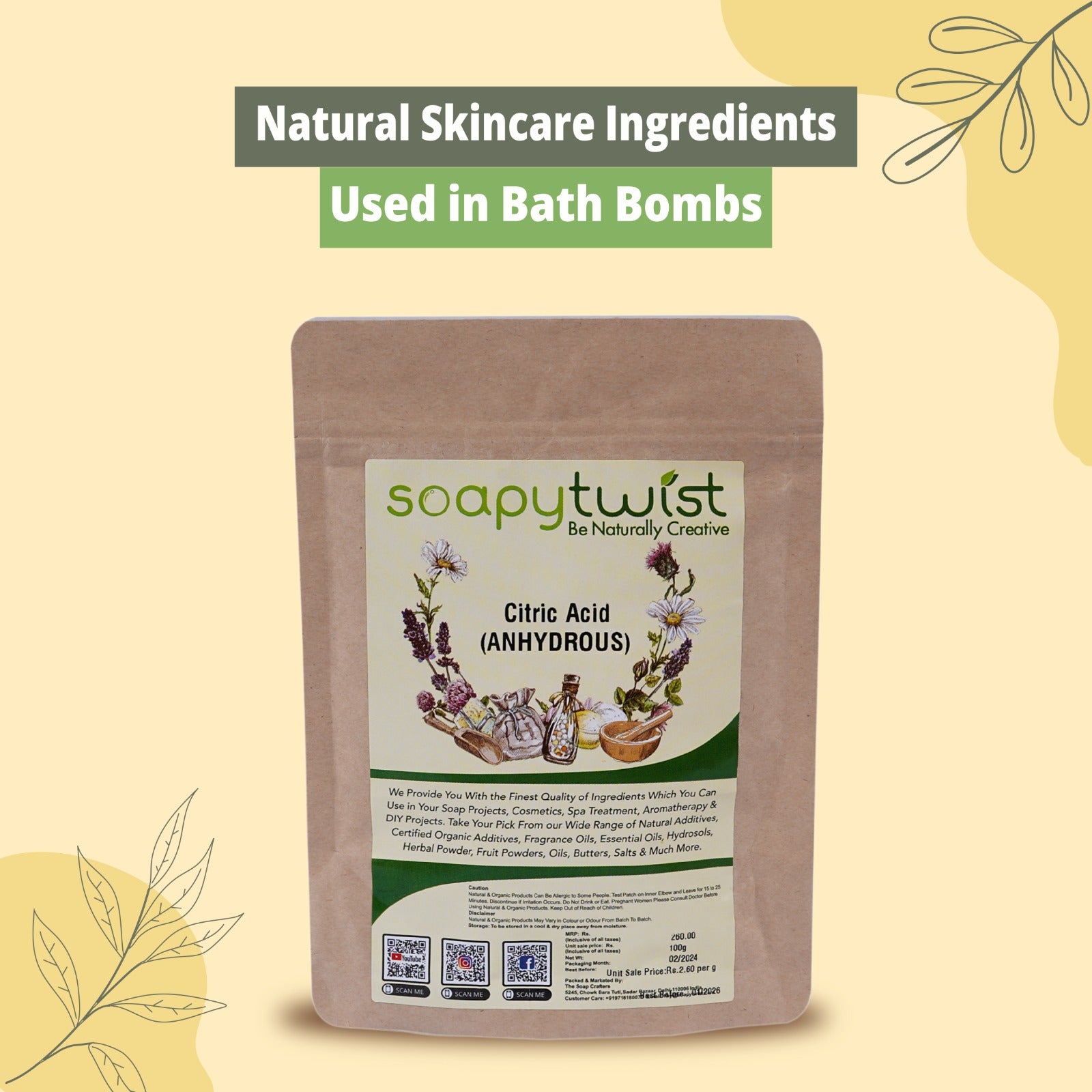 Soapy Twist Citric Acid ANHYDROUS