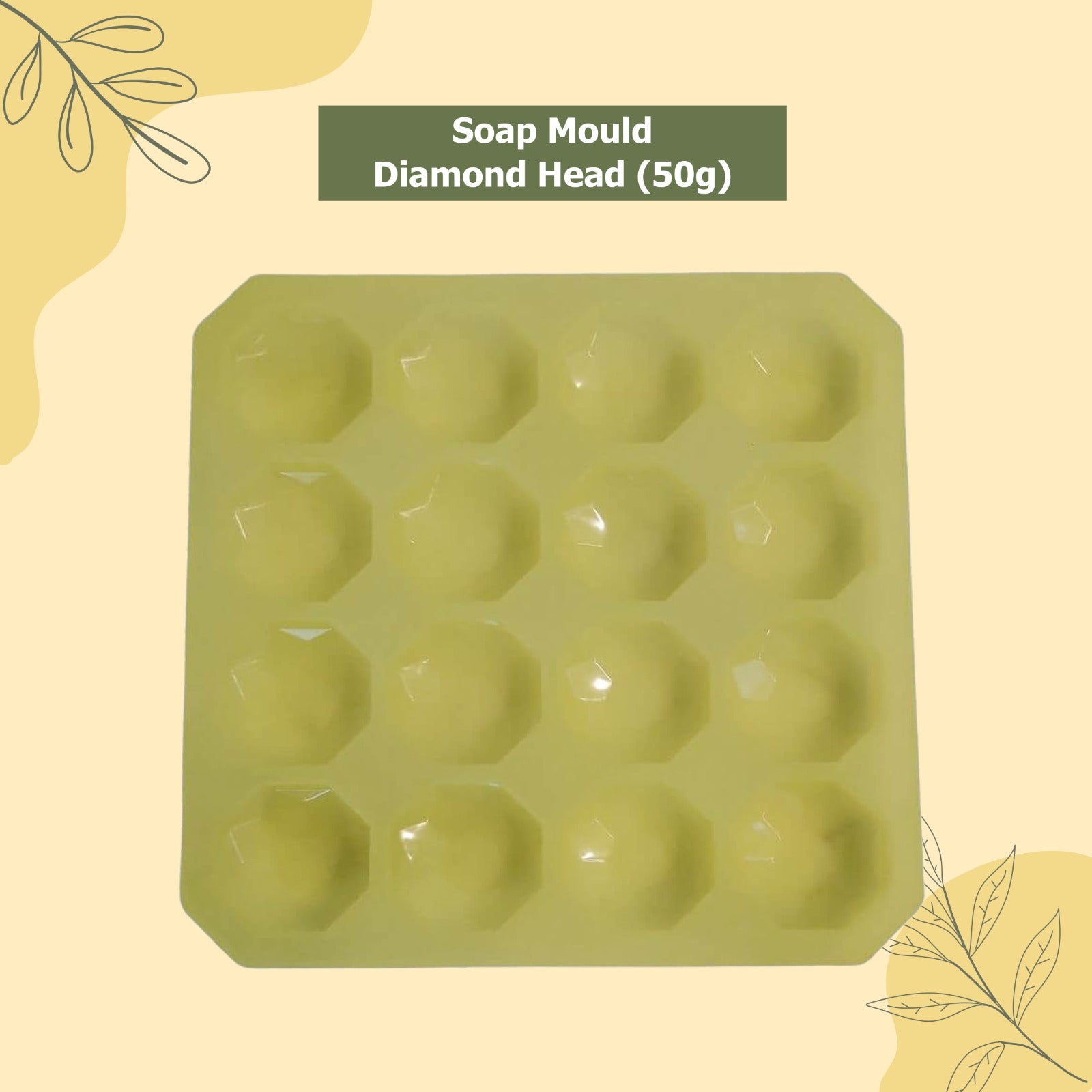 Soapy Twist Diamond Head Soap Mould (50gm)