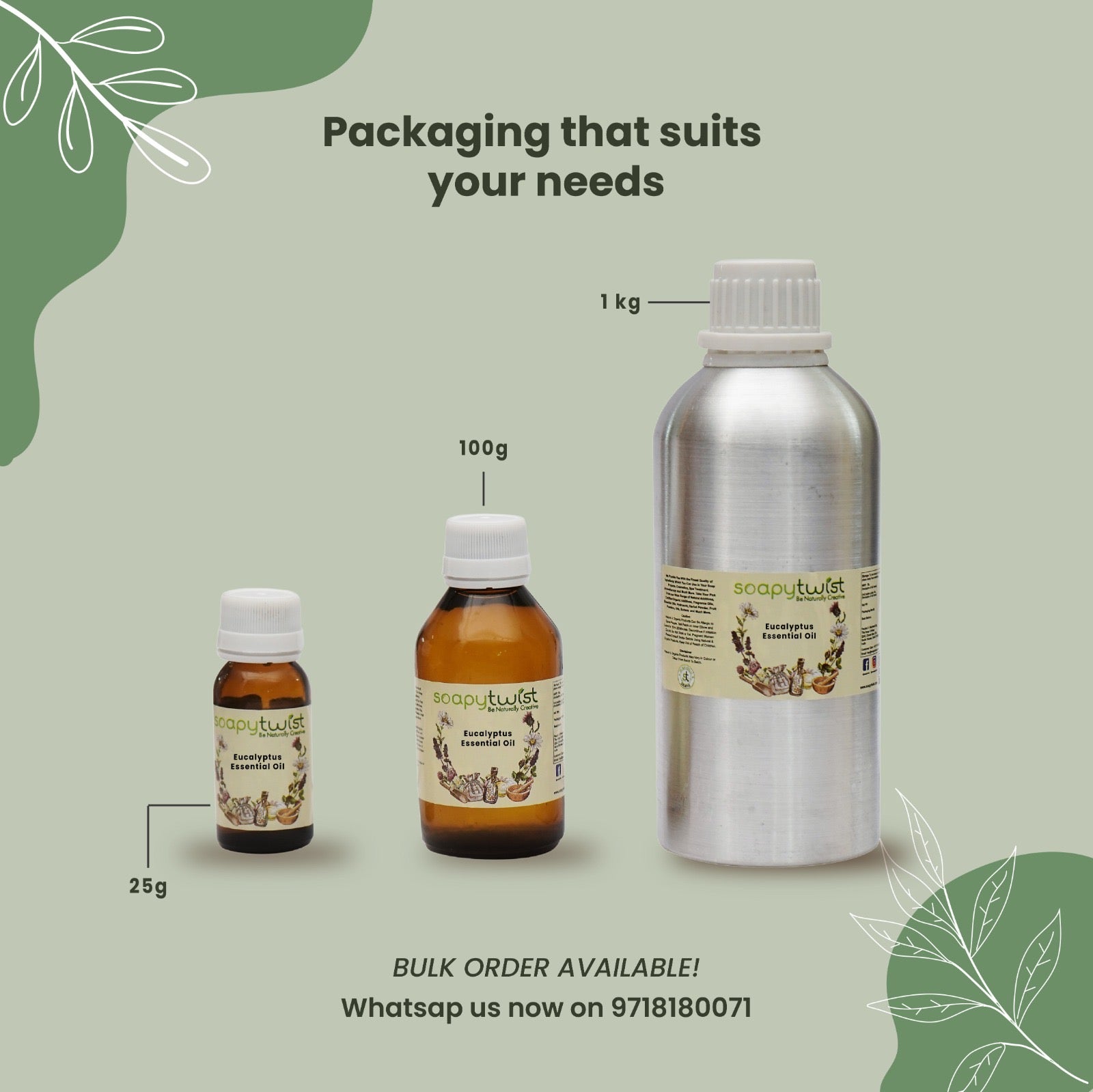 Soapy Twist Eucalyptus Essential Oil Packaging