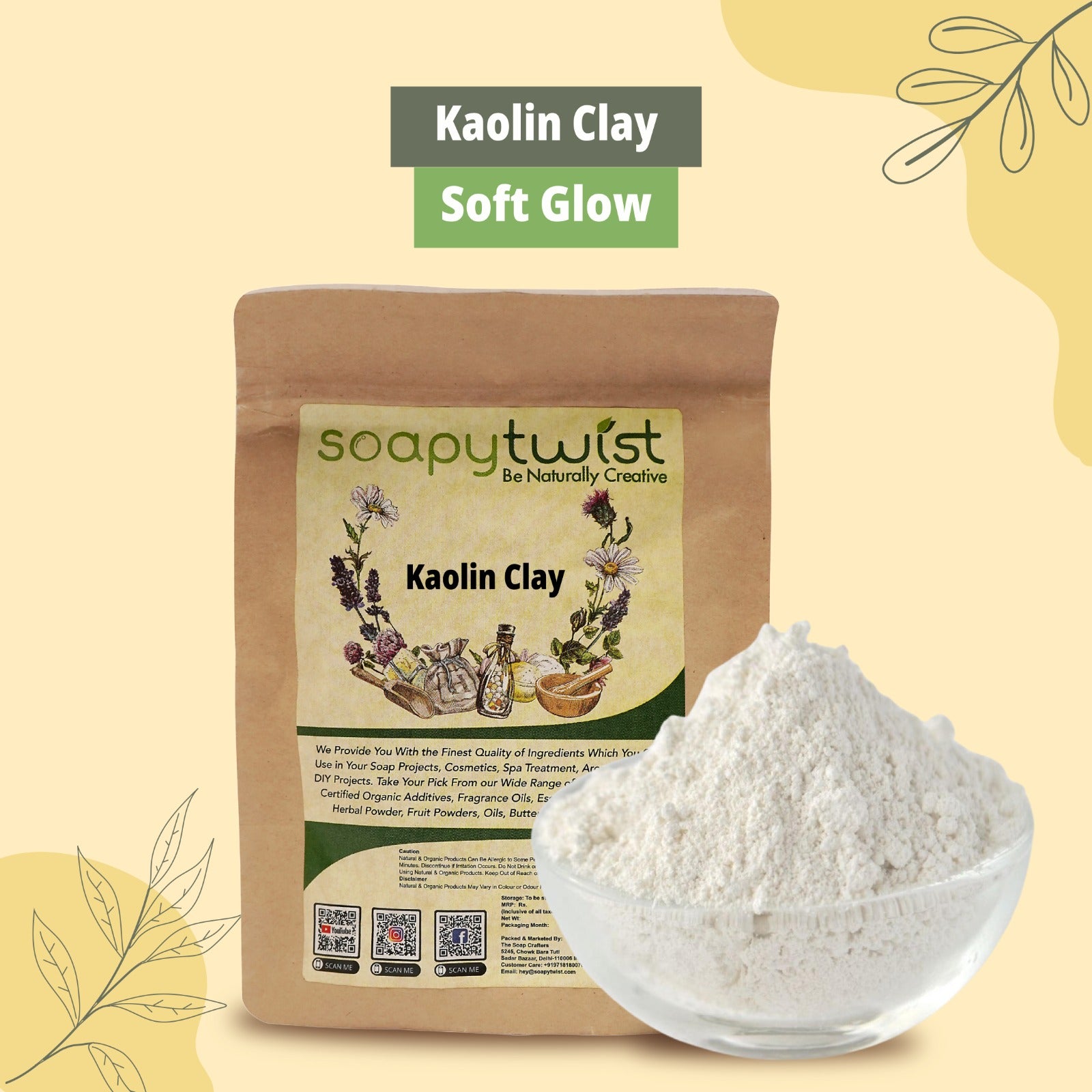 Soapy Twist Kaolin Clay