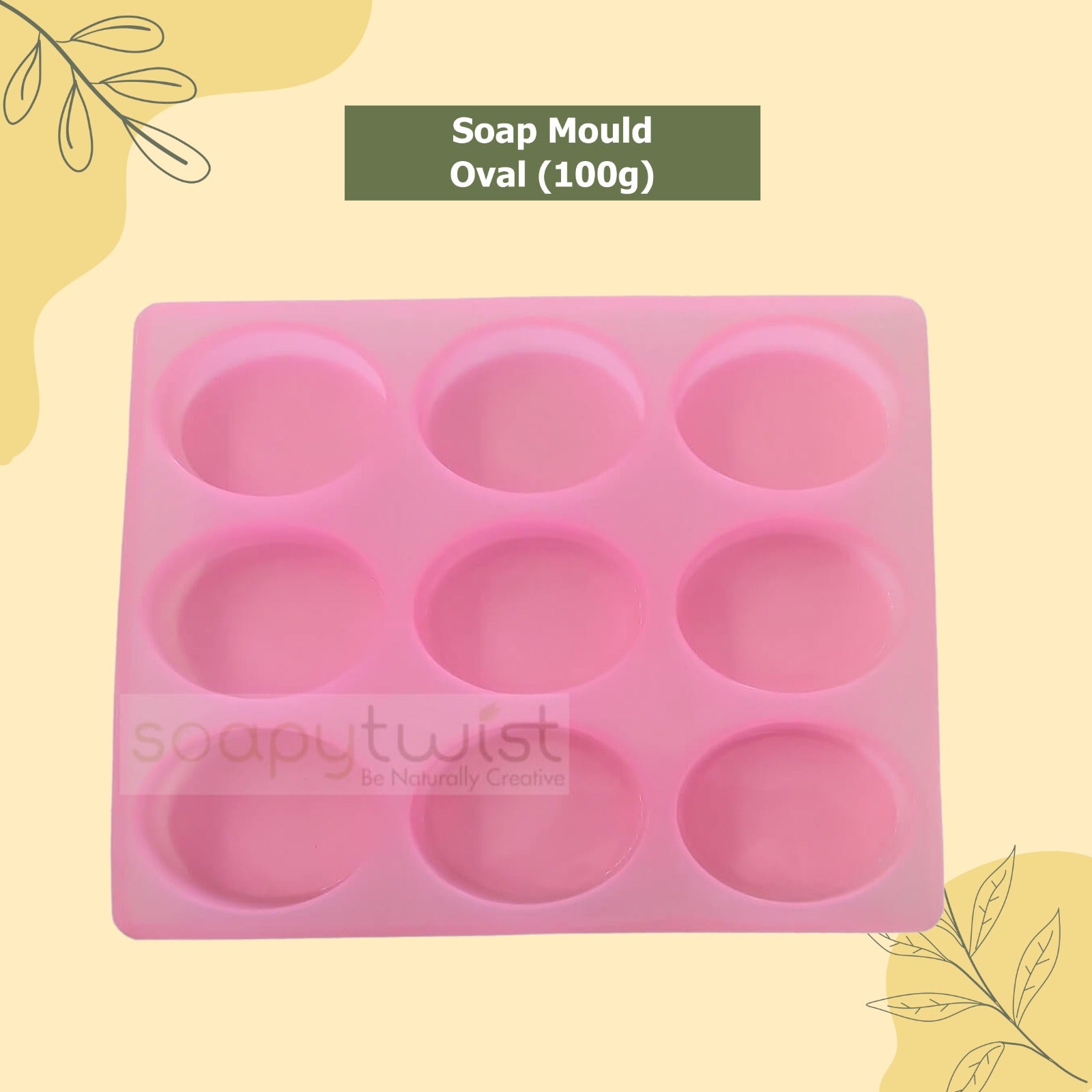 Soapy Twist Oval Soap Mould (100g)