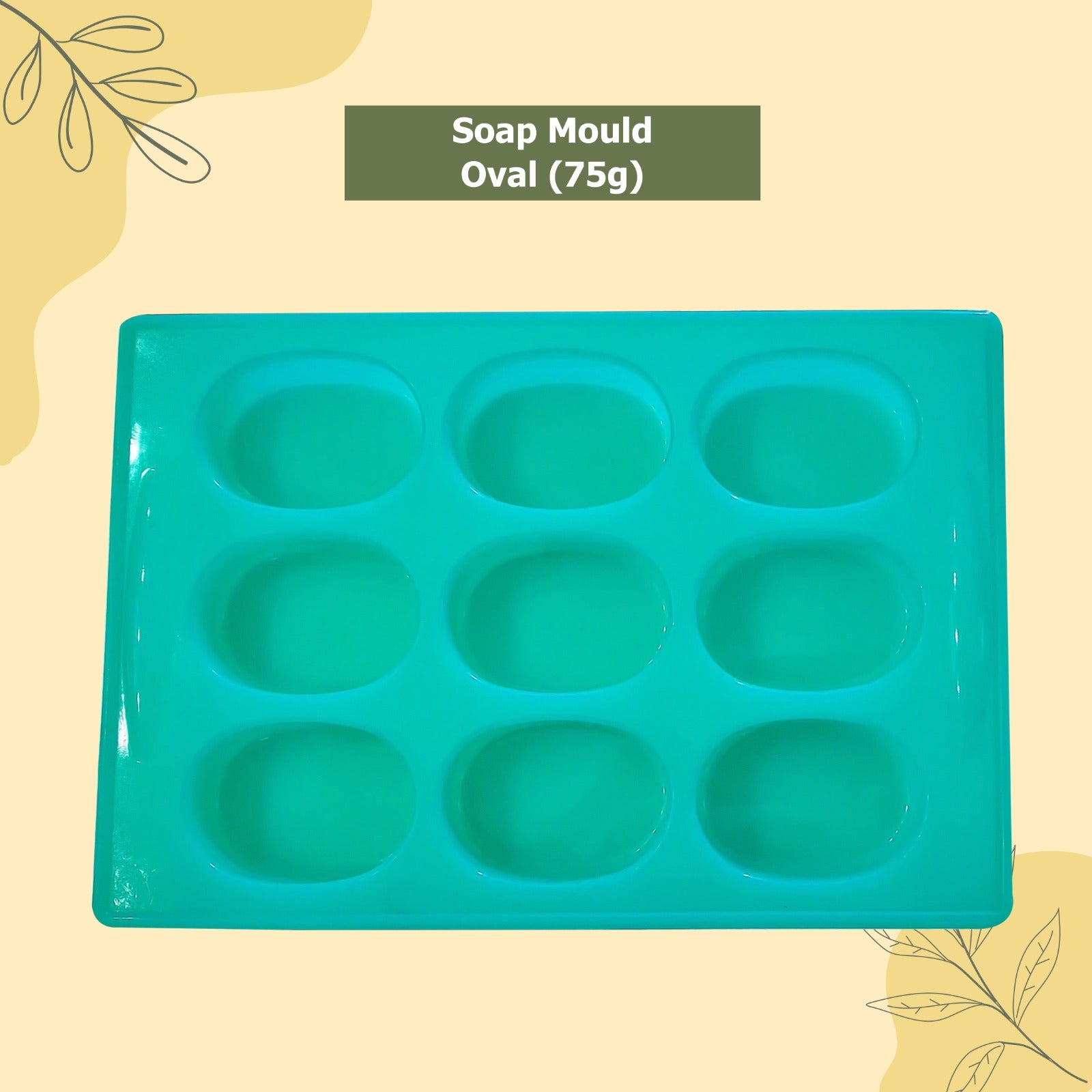 Soapy Twist Oval Soap Mould (75gm)