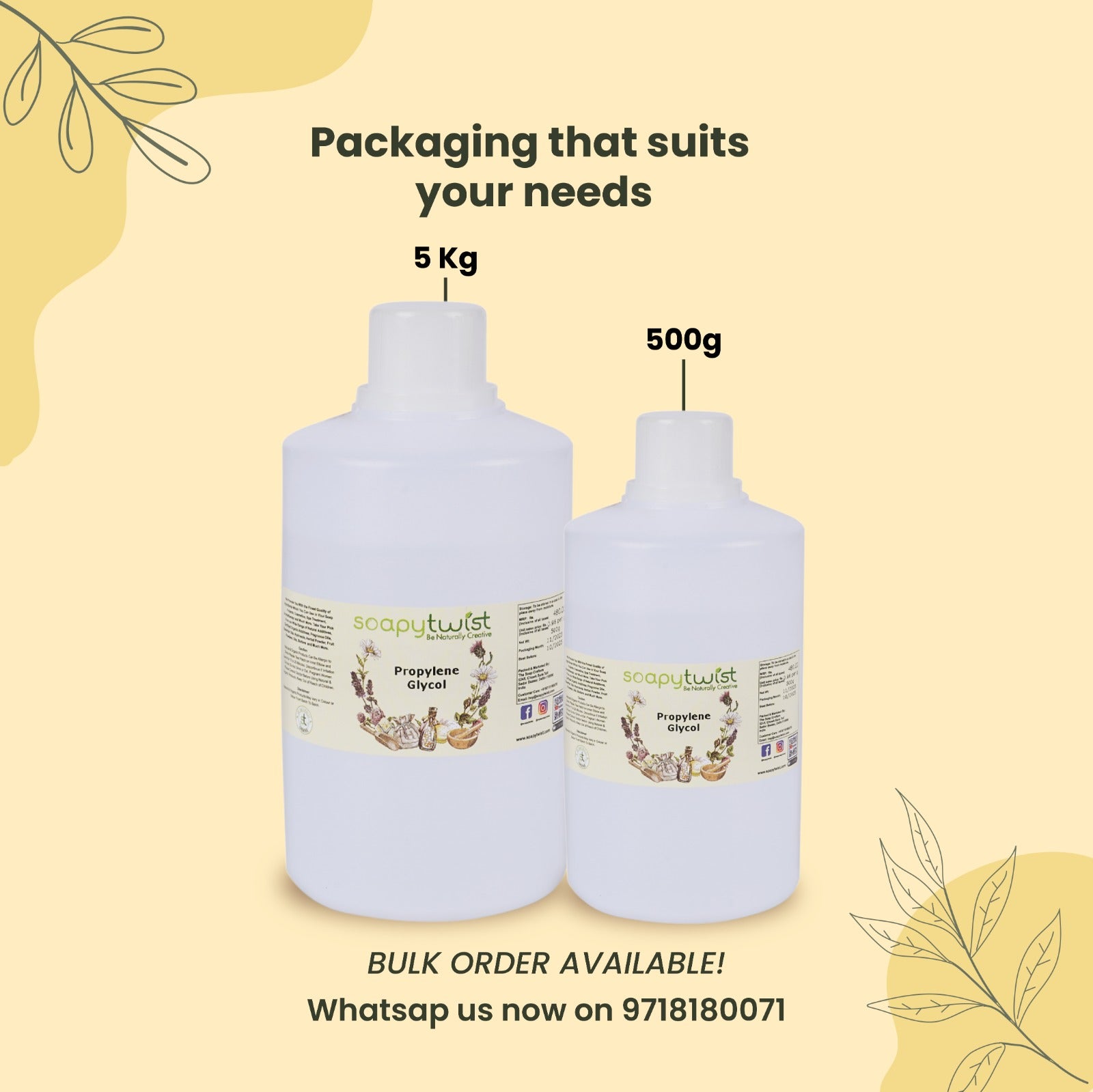 Soapy Twist Propylene Glycol Packaging