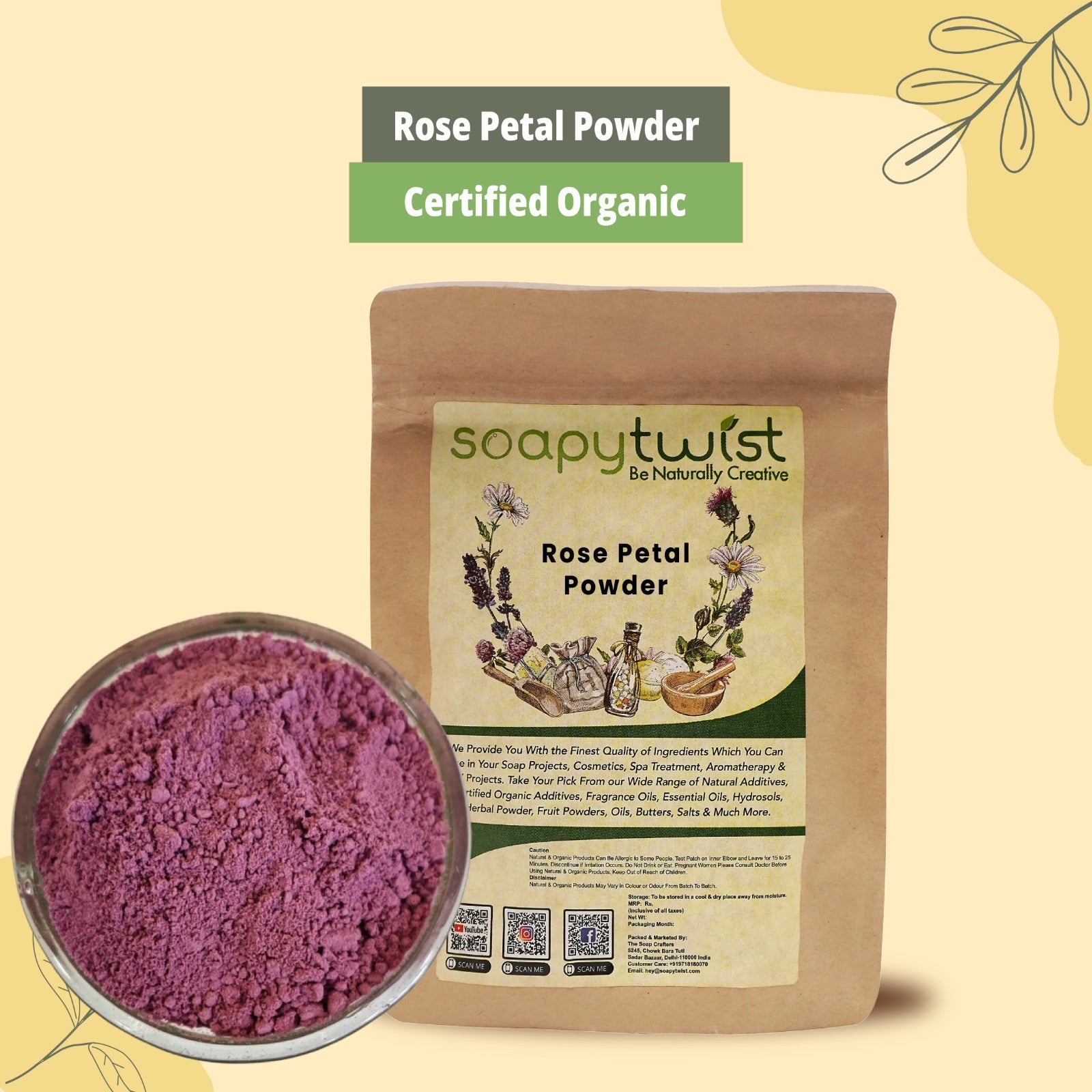 Soapy Twist Rose Petal Powder