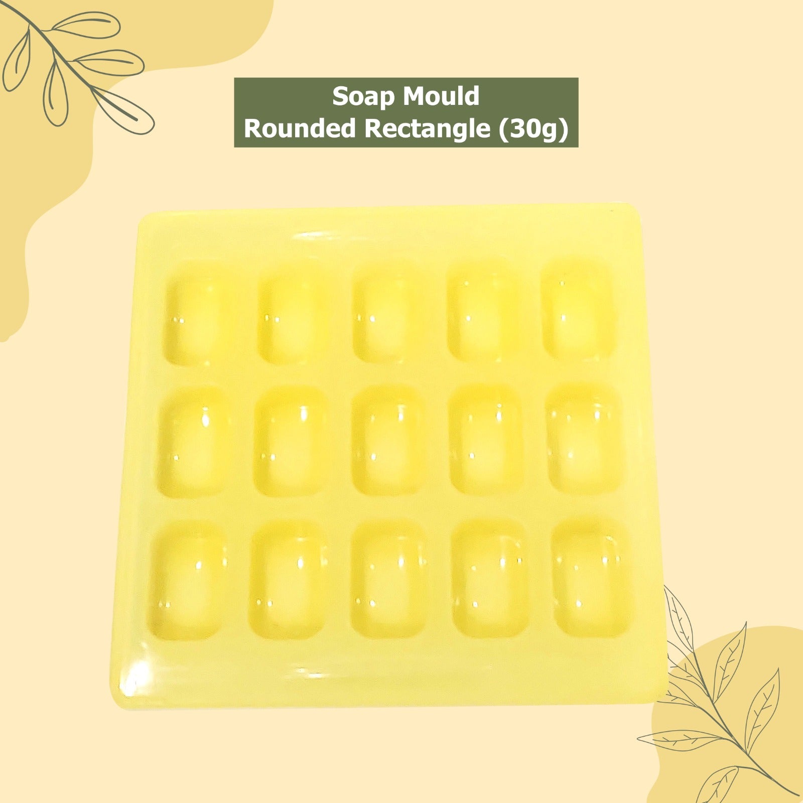 Soapy Twist Rounded Rectangle Soap Mould (30gm)