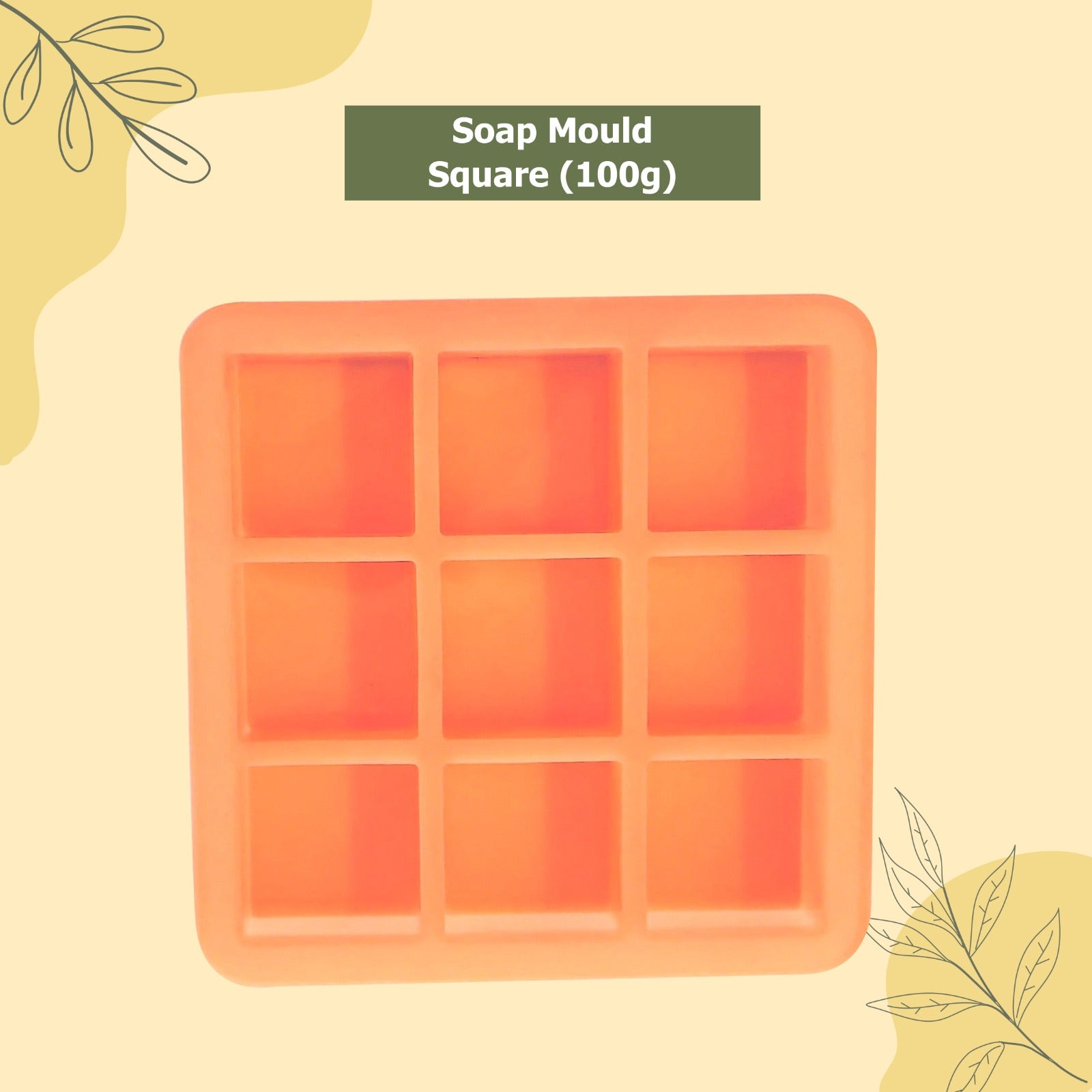 Soapy Twist Square Soap Mould (100gm)