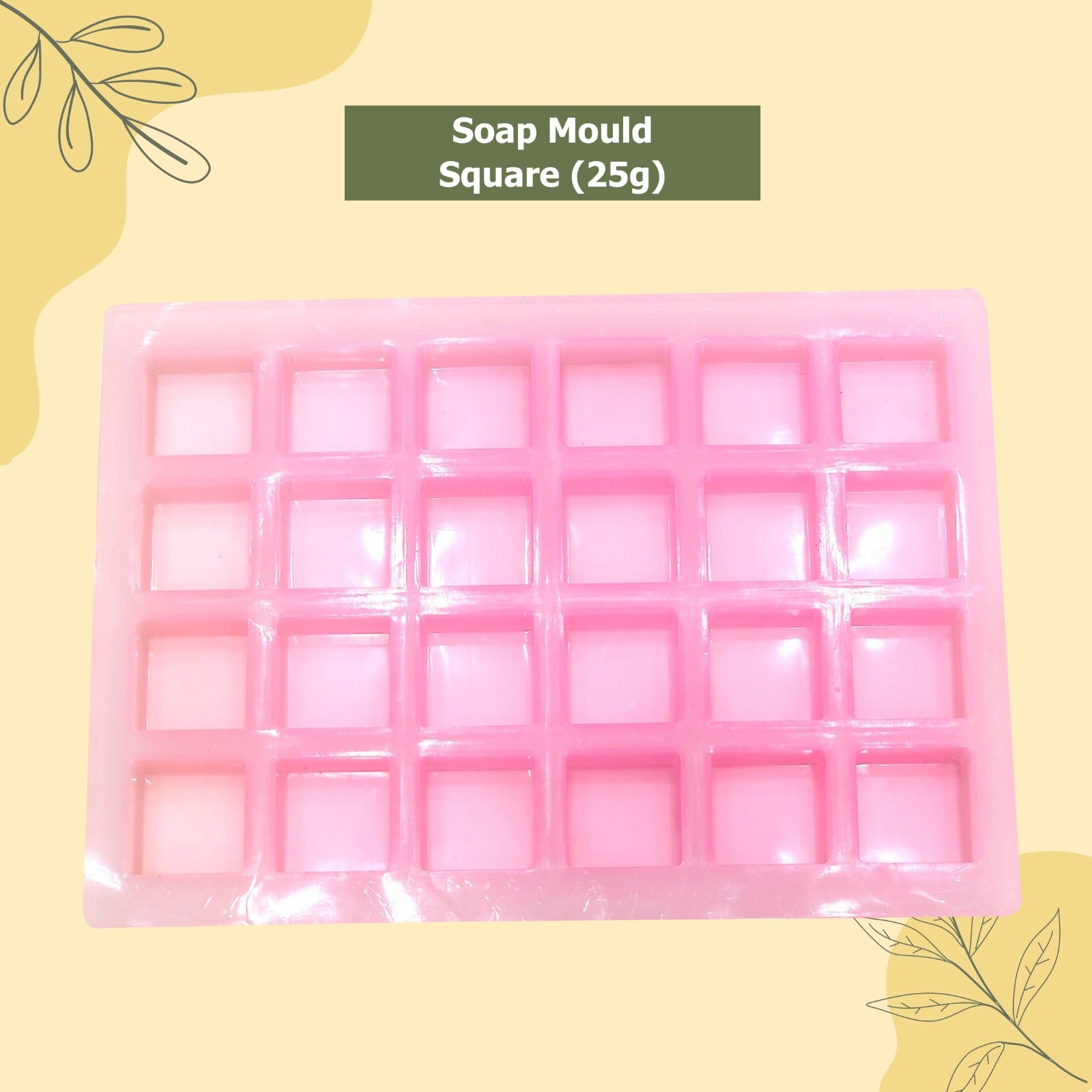 Soapy Twist Square Soap Mould(25gms)