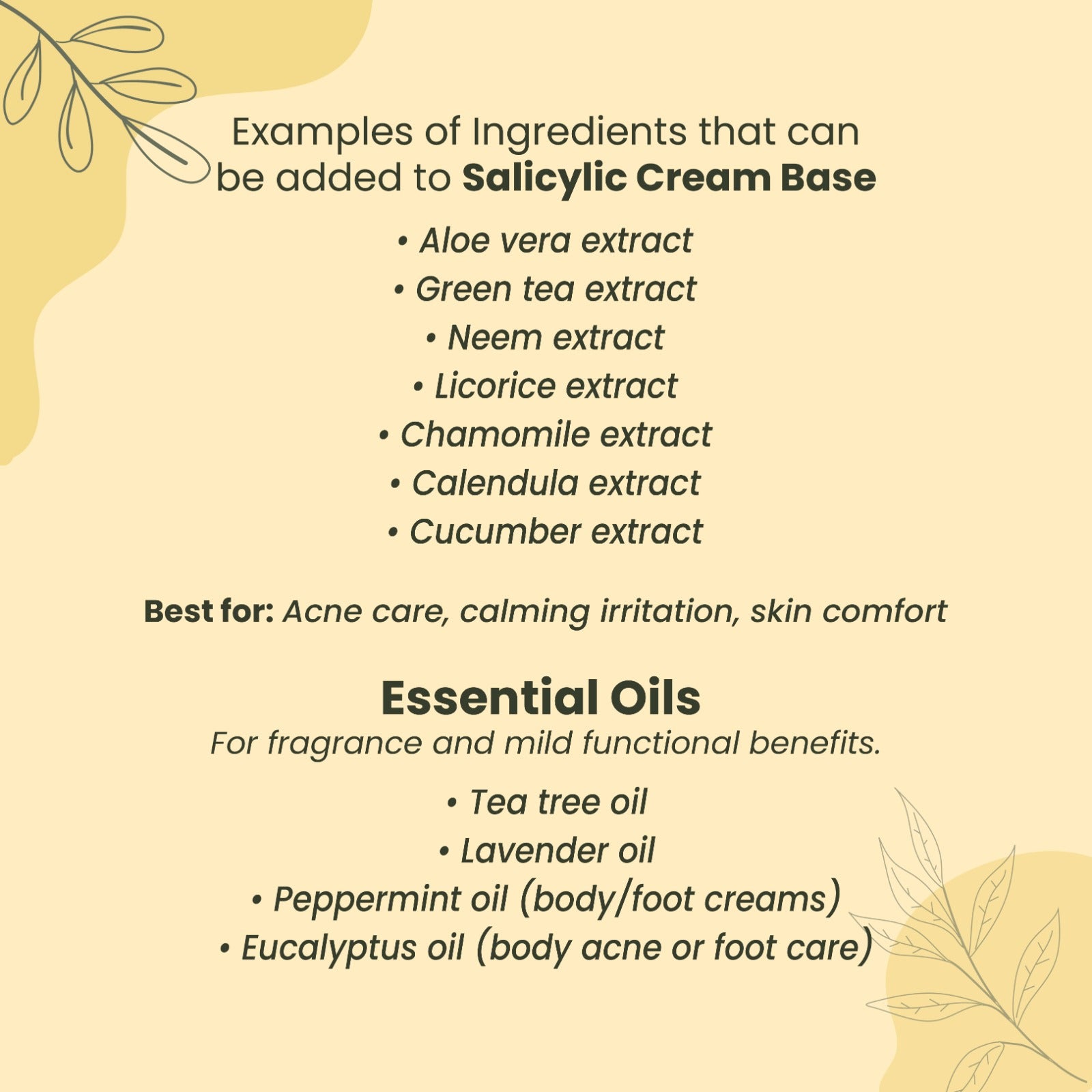 Salicylic Acid Cream Base (1%)