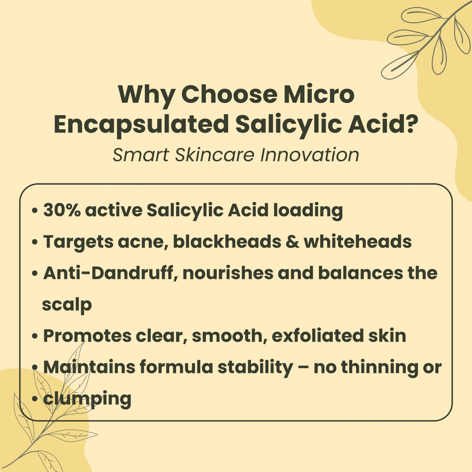 Why Choose Micro Encapsulated Salicylic Acid