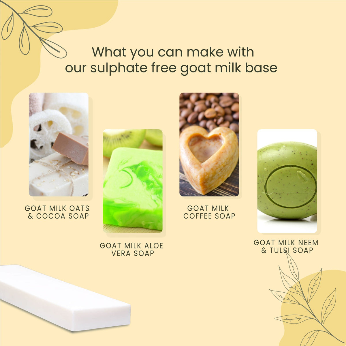 Goat Milk Melt and Pour Soap Base | Soap Making | SLS & Paraben Free
