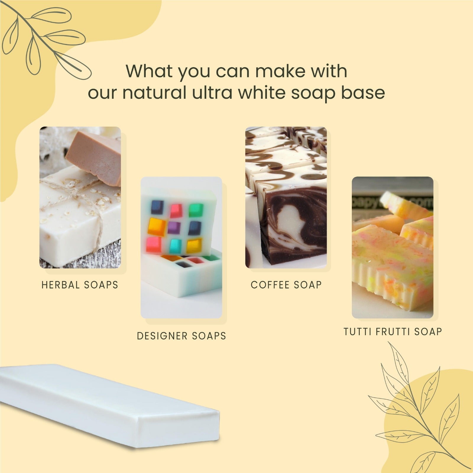 Natural Ultra White Melt and Pour Soap Base