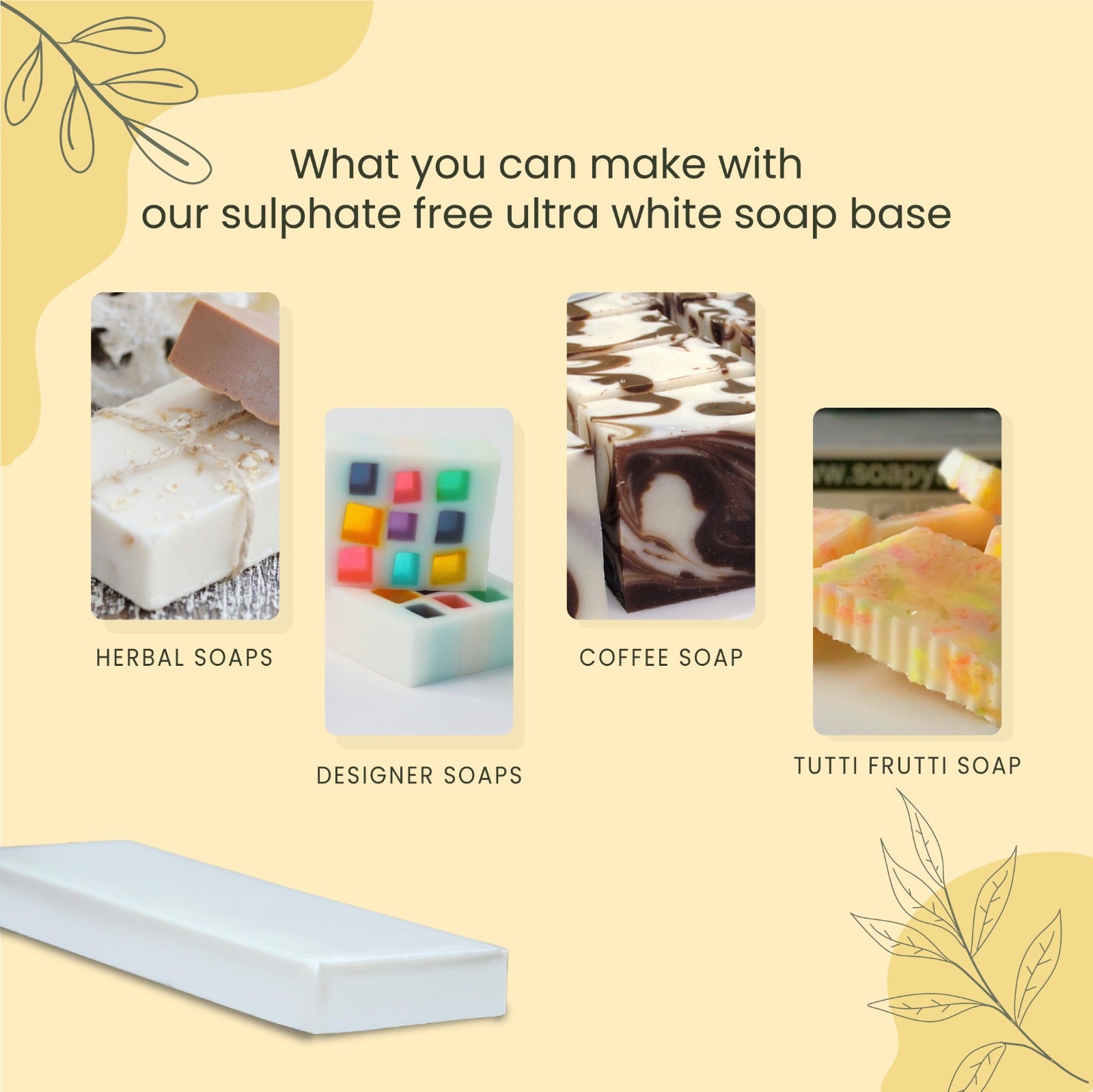 Sulfate Free Ultra White Melt and Pour Soap Base